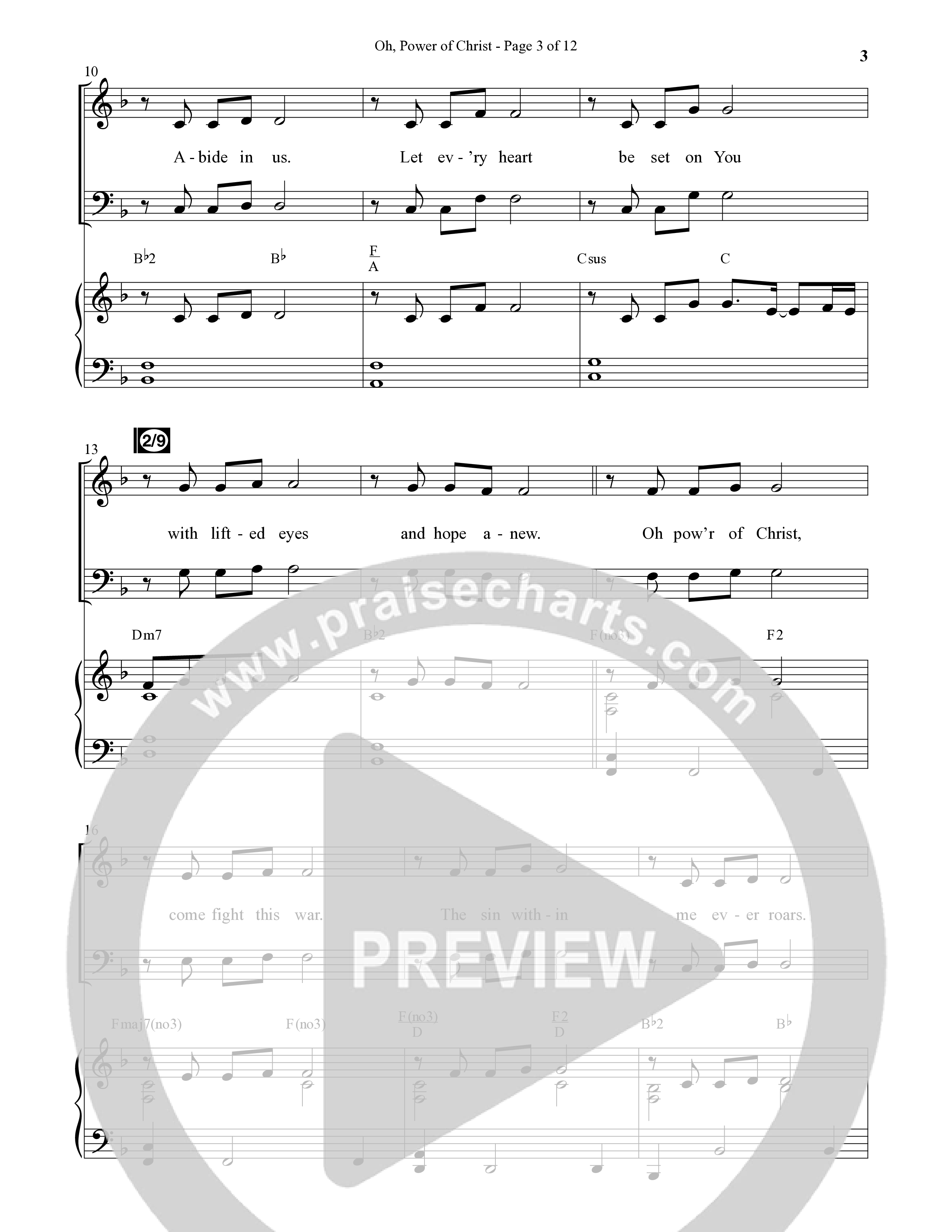 Oh Power Of Christ (Choral Anthem SATB) Anthem (SATB/Piano) (Daywind Worship / Arr. Cliff Duren)