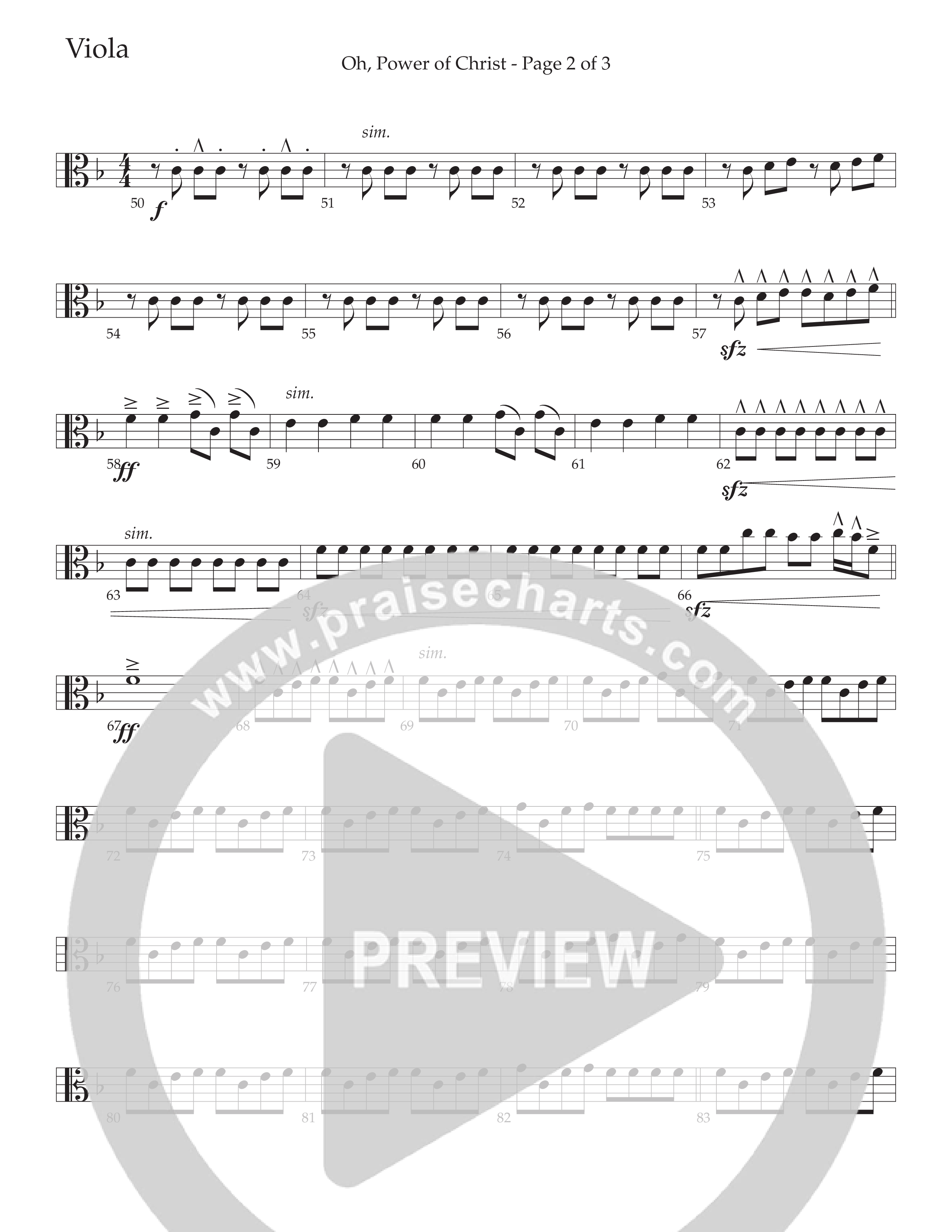 Oh Power Of Christ (Choral Anthem SATB) Viola (Daywind Worship / Arr. Cliff Duren)