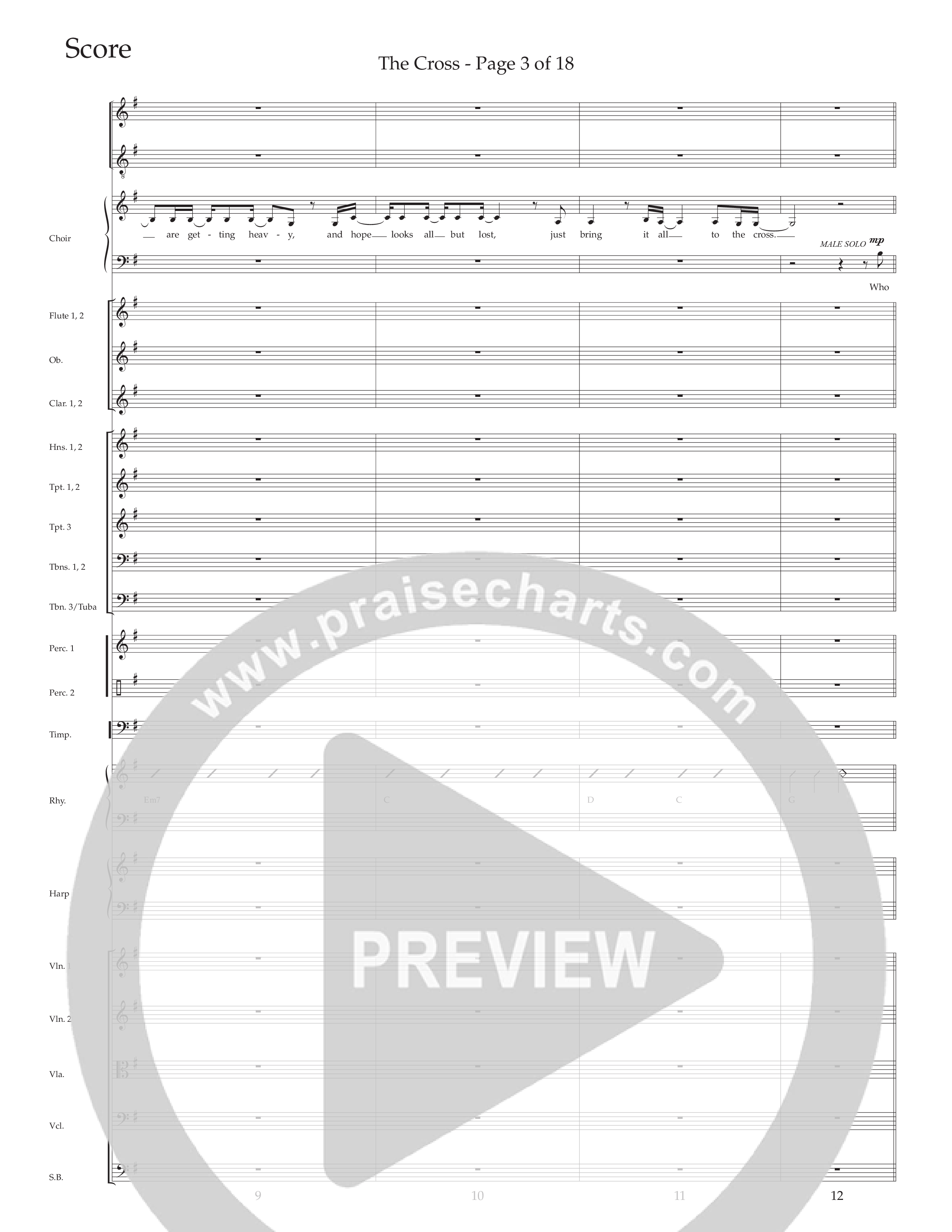 The Cross (Choral Anthem SATB) Orchestration (Daywind Worship / Arr. David Wise)
