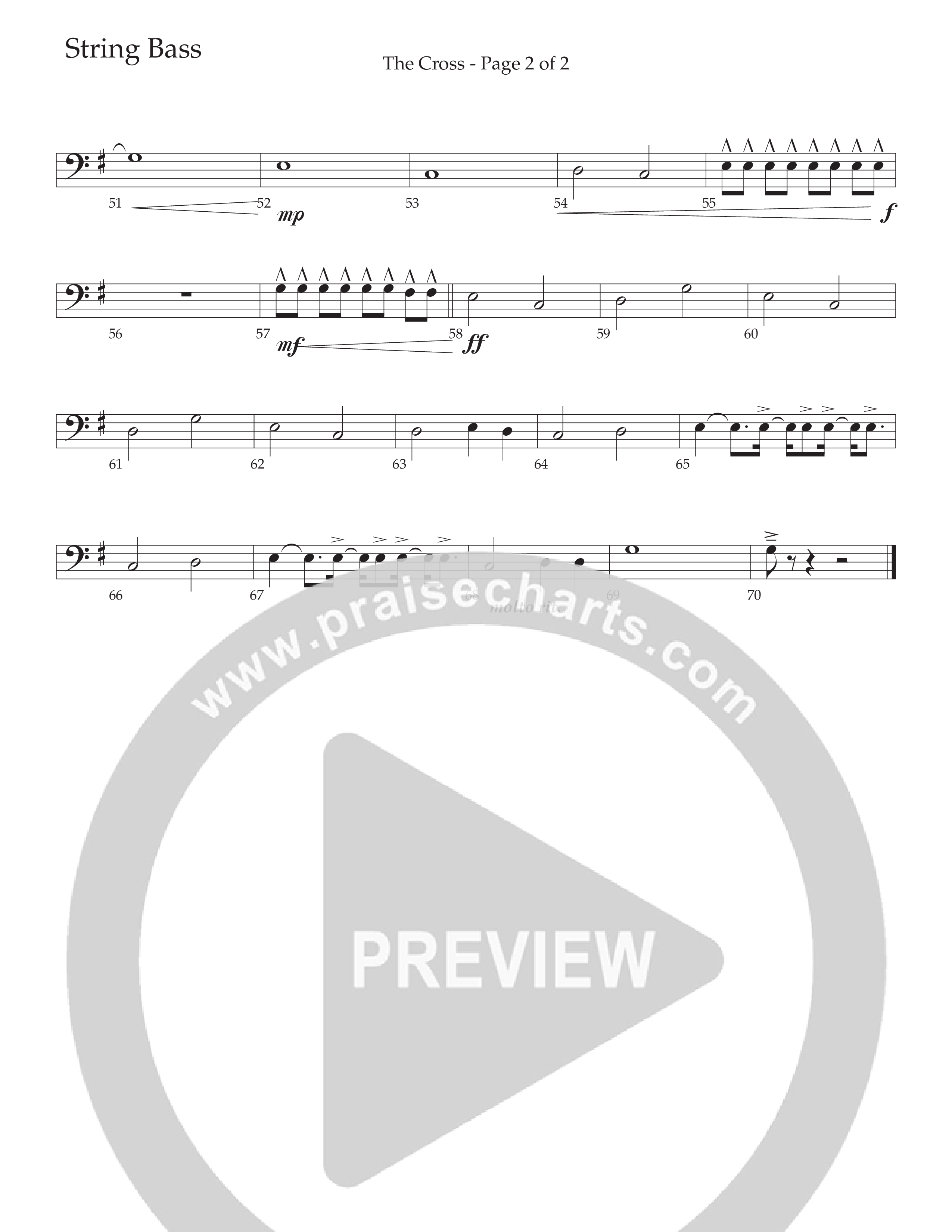 The Cross (Choral Anthem SATB) String Bass (Daywind Worship / Arr. David Wise)