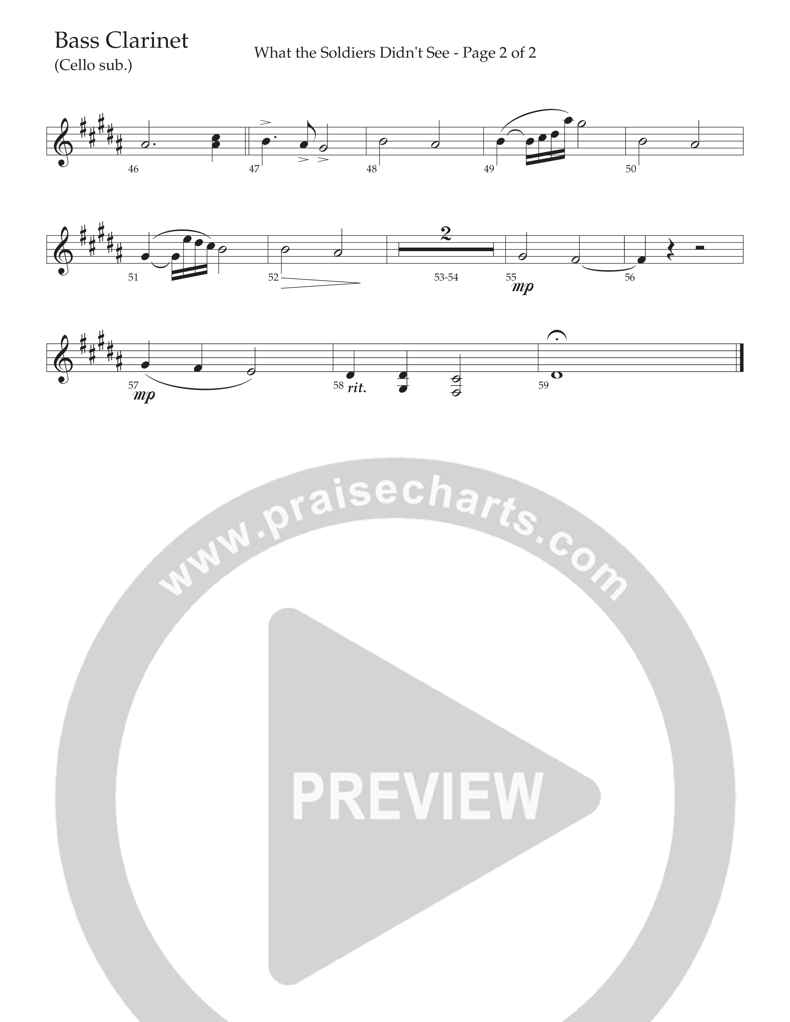 What The Soldiers Didn't See (Choral Anthem SATB) Bass Clarinet (Daywind Worship / Arr. Russell Mauldin)