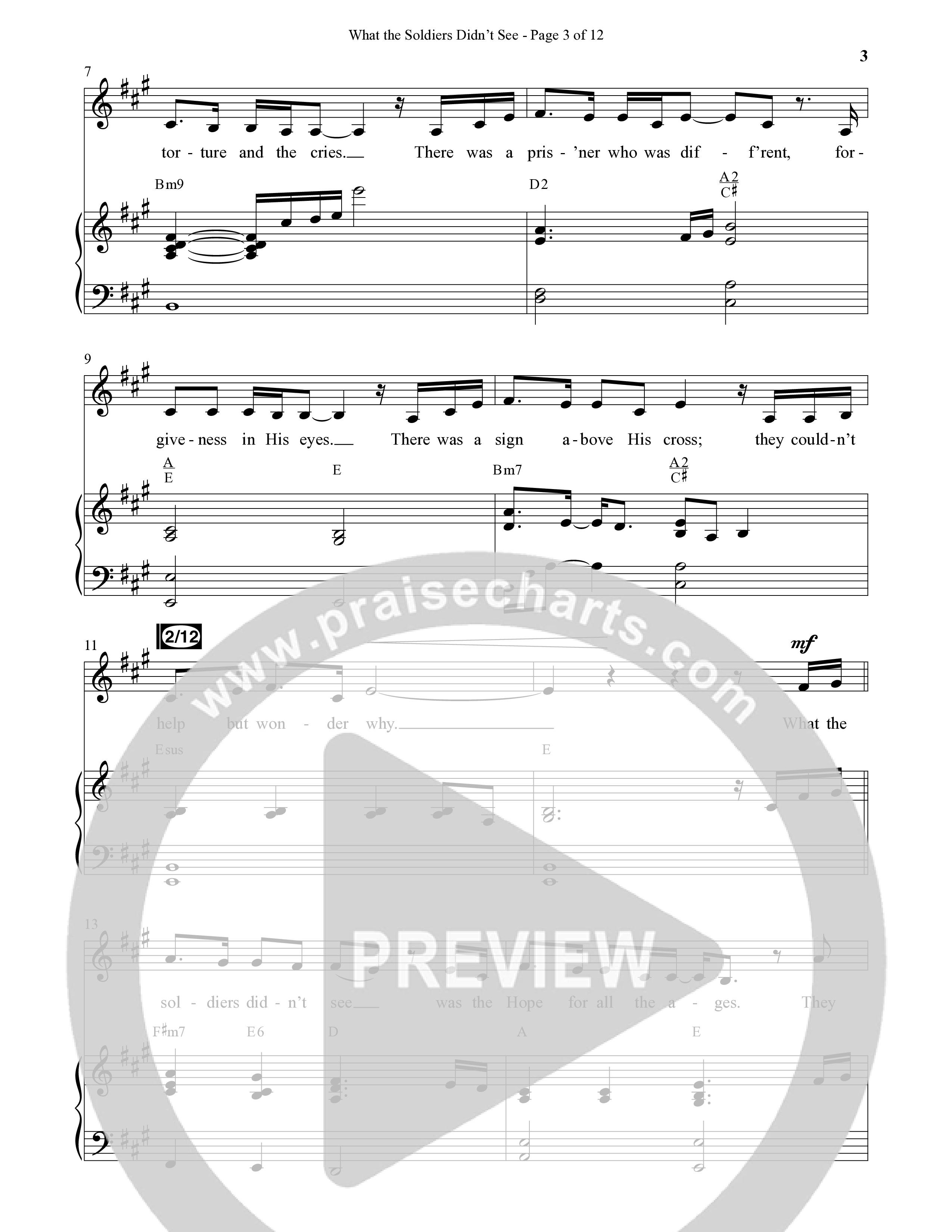 What The Soldiers Didn't See (Choral Anthem SATB) Anthem (SATB/Piano) (Daywind Worship / Arr. Russell Mauldin)