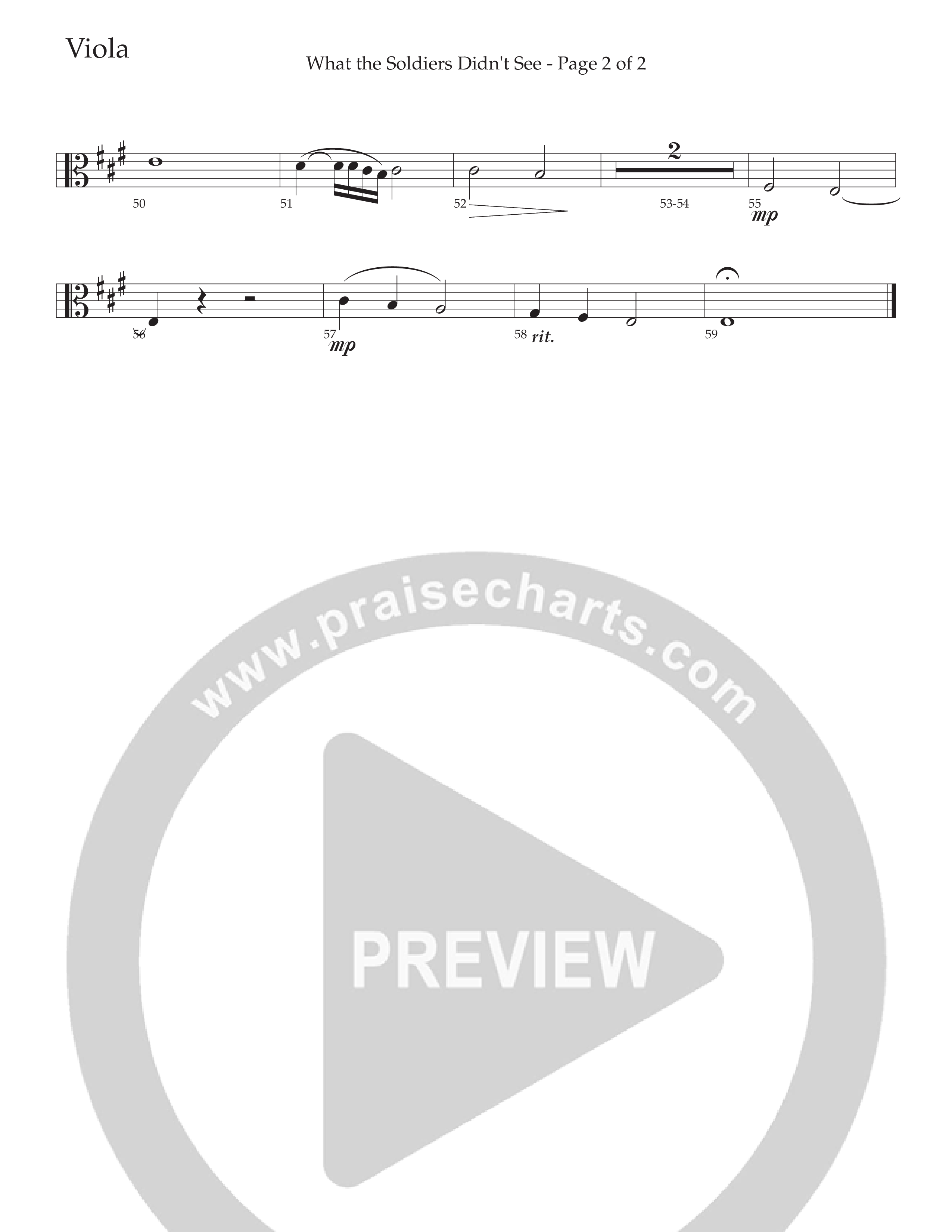 What The Soldiers Didn't See (Choral Anthem SATB) Viola (Daywind Worship / Arr. Russell Mauldin)