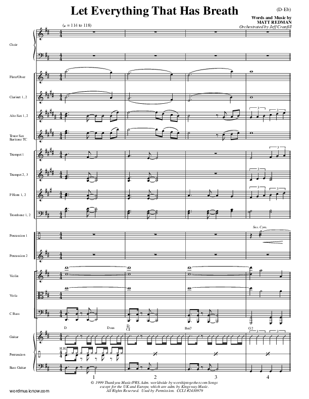 Let Everything That Has Breath Conductor's Score (Matt Redman)