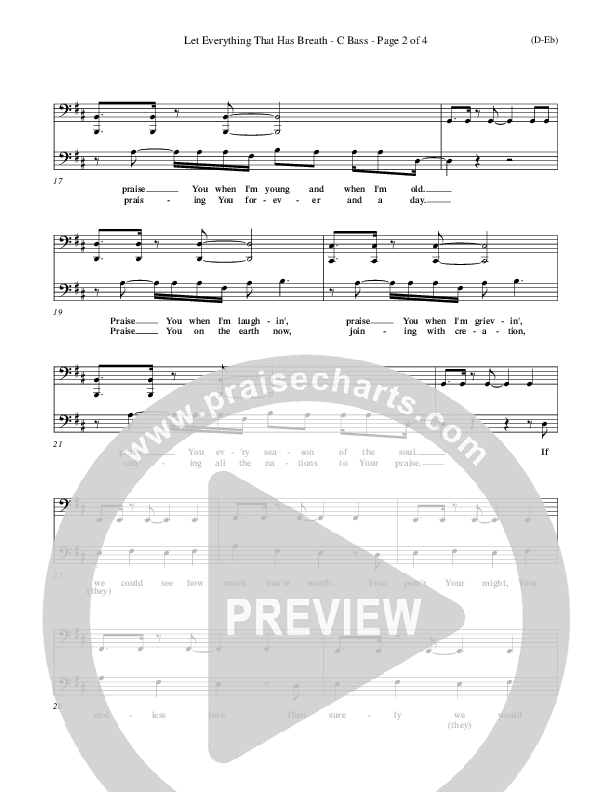 Let Everything That Has Breath Contrabass (Matt Redman)