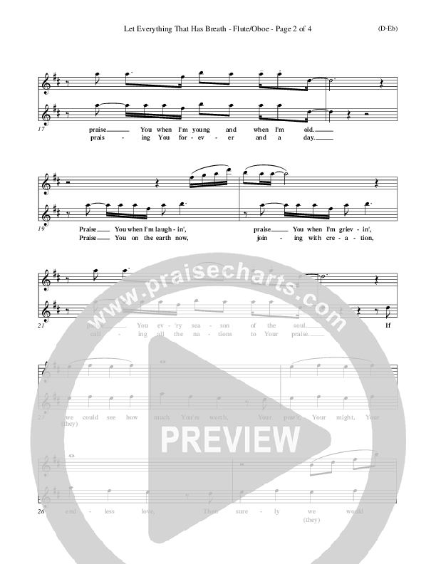 Let Everything That Has Breath Flute/Oboe (Matt Redman)