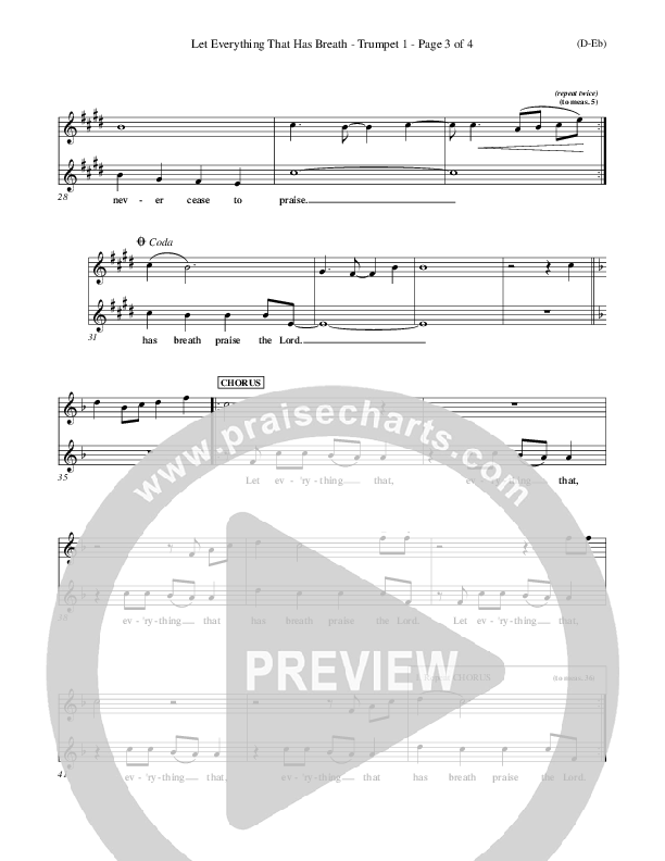 Let Everything That Has Breath Trumpet 1 (Matt Redman)