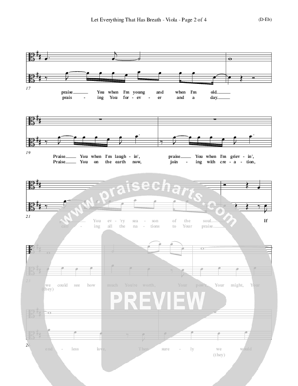 Let Everything That Has Breath Viola (Matt Redman)