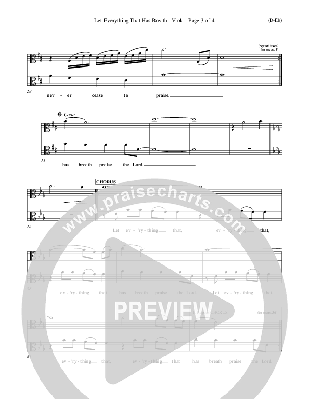 Let Everything That Has Breath Viola (Matt Redman)