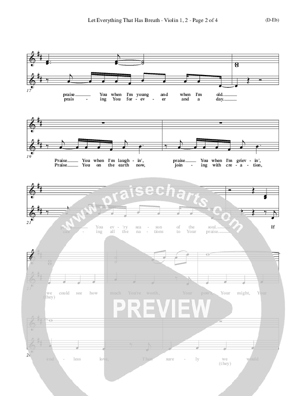 Let Everything That Has Breath Violin 1/2 (Matt Redman)