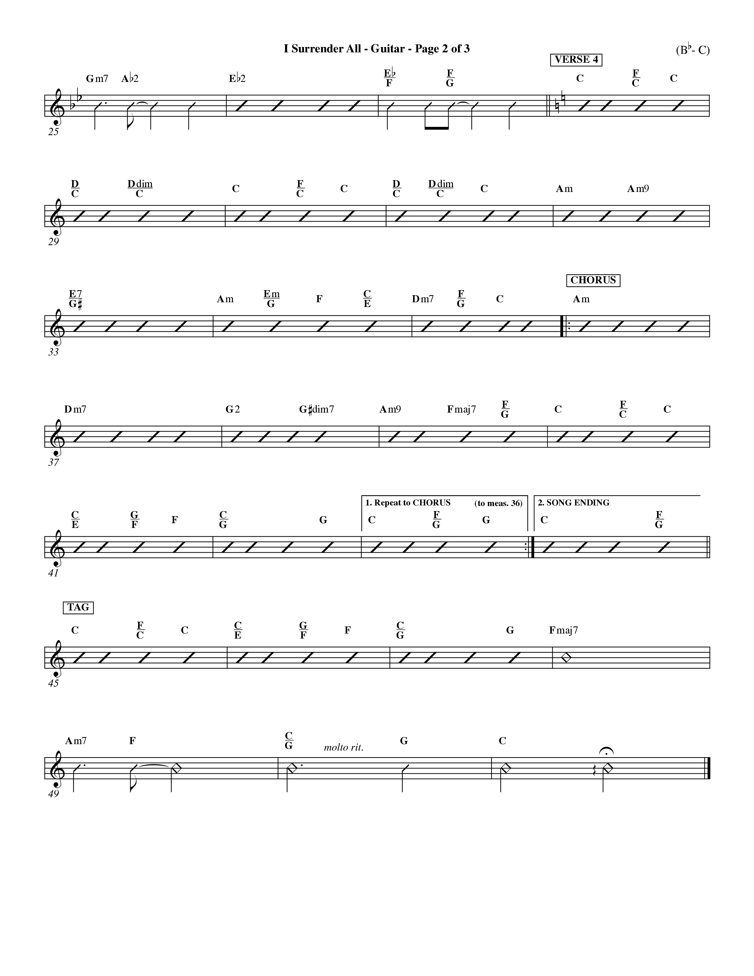 I Surrender All (Choral Anthem SATB) Acoustic Guitar (Word Music Choral / Arr. Travis Cottrell / Orch. Dave Williamson / Orch. Rob Thomas)
