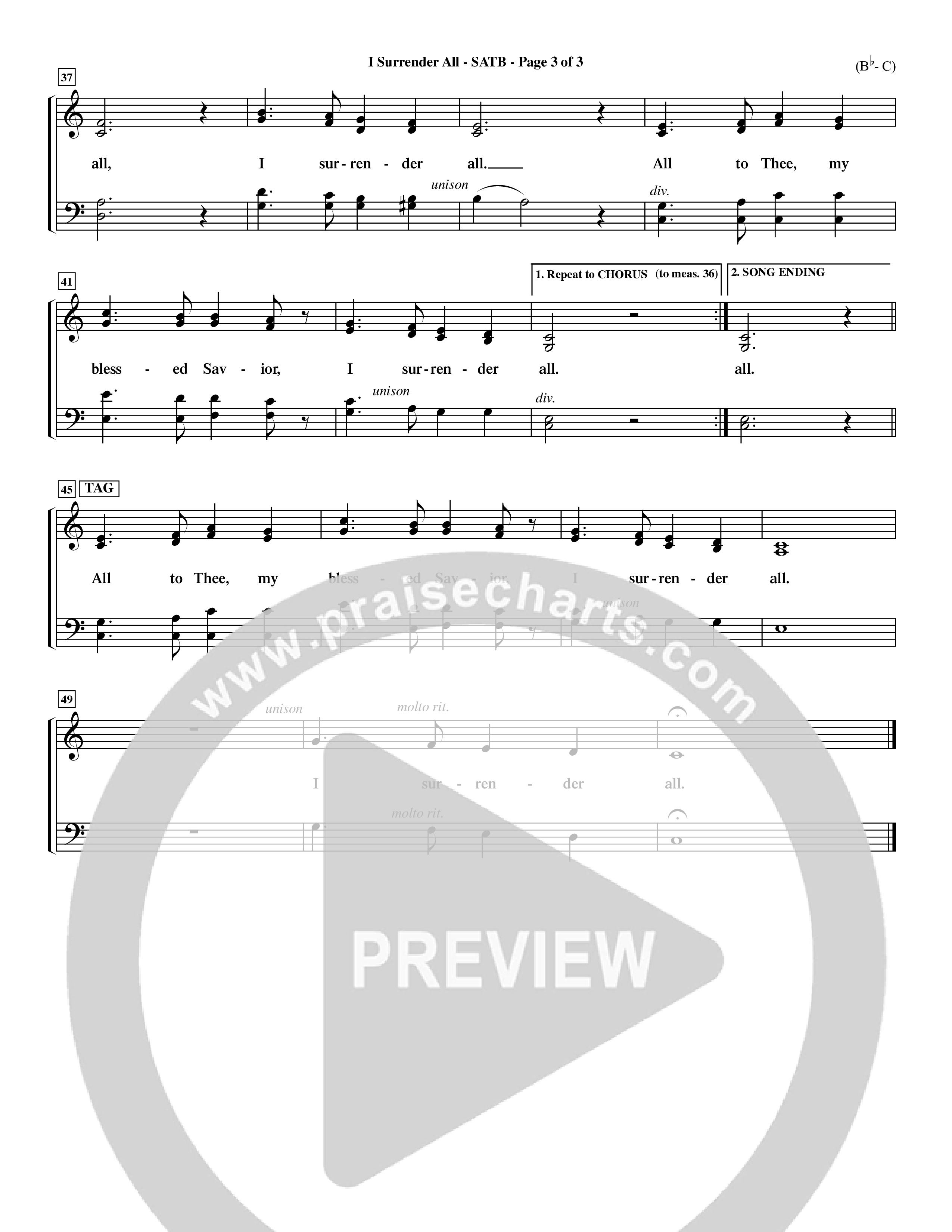 I Surrender All (Choral Anthem SATB) Choir Sheet (SATB) (Word Music Choral / Arr. Travis Cottrell / Orch. Dave Williamson / Orch. Rob Thomas)
