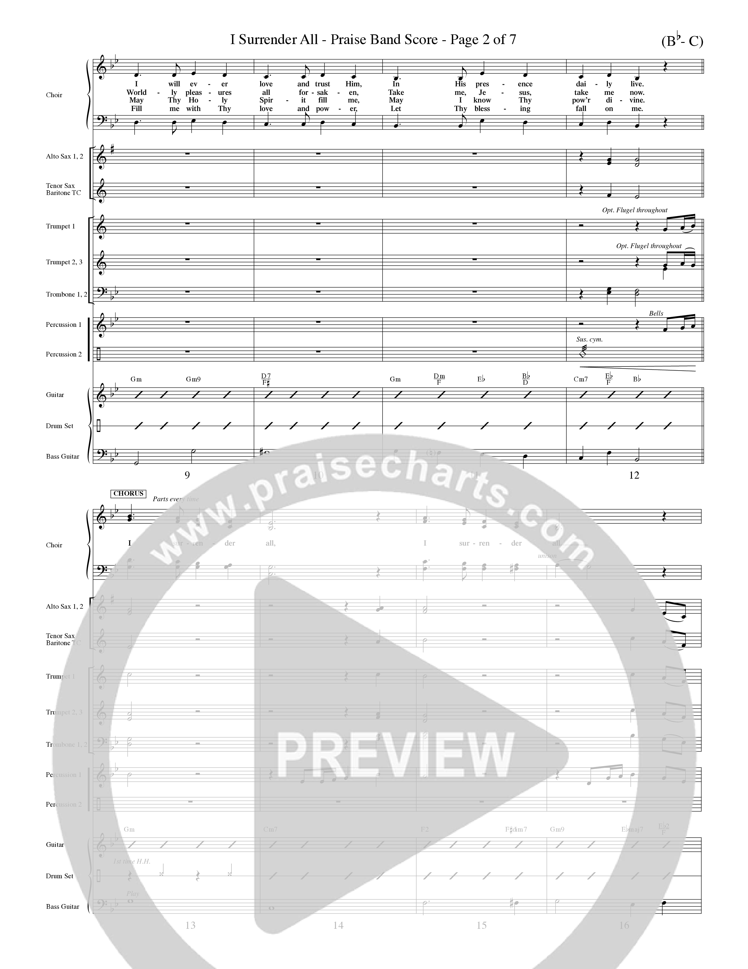 I Surrender All (Choral Anthem SATB) PraiseBand (incl. Brass) (Word Music Choral / Arr. Travis Cottrell / Orch. Dave Williamson / Orch. Rob Thomas)