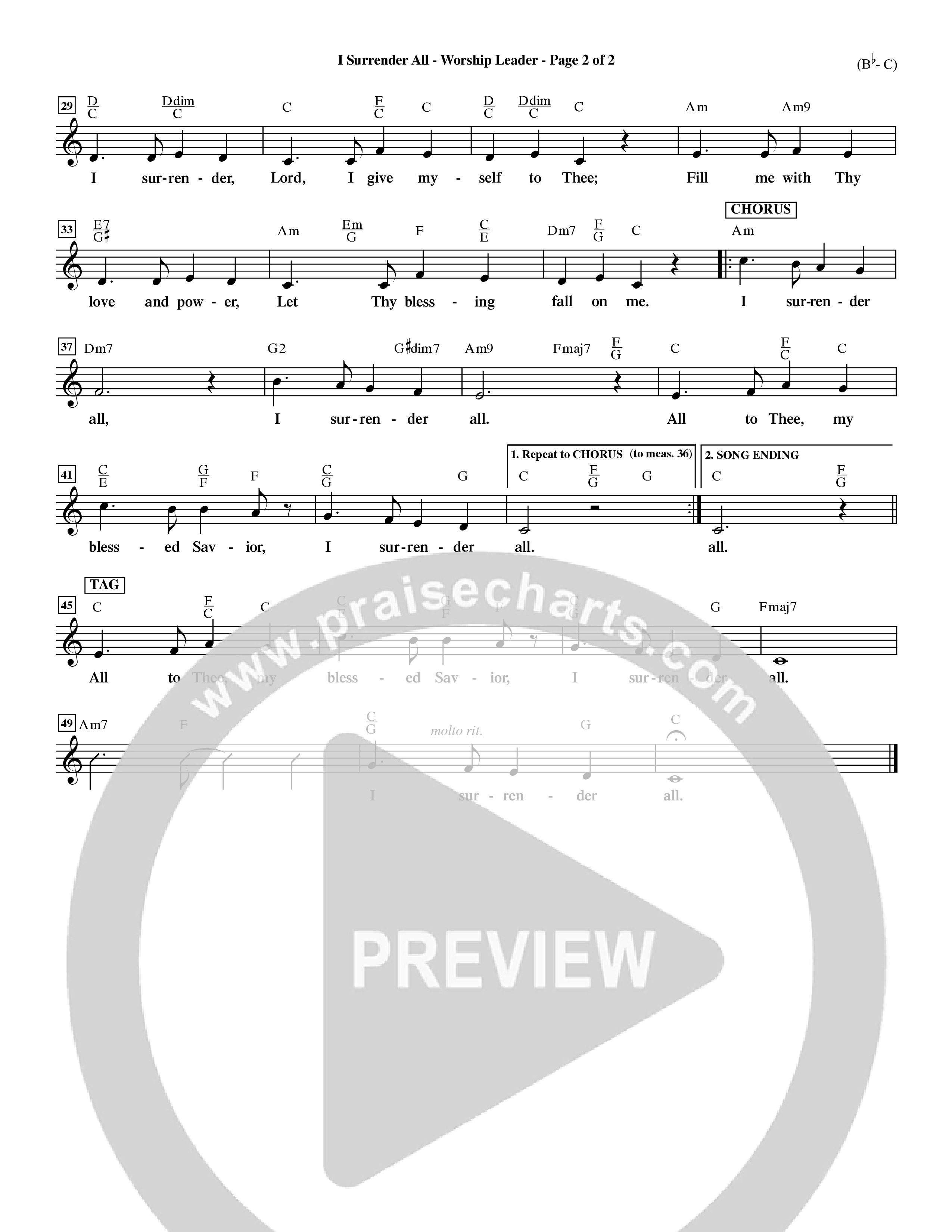 I Surrender All (Choral Anthem SATB) Rhythm Pack (Word Music Choral / Arr. Travis Cottrell / Orch. Dave Williamson / Orch. Rob Thomas)