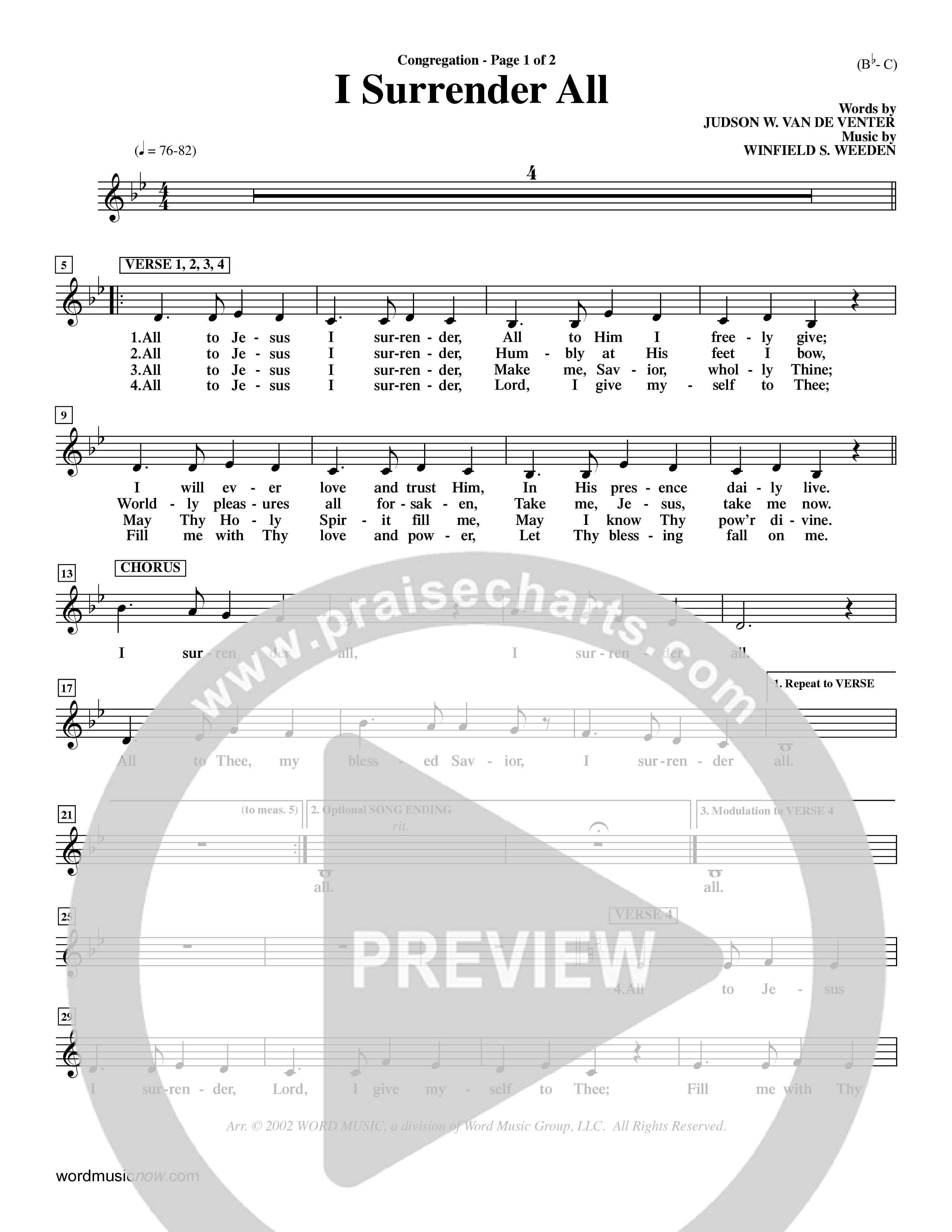 I Surrender All (Choral Anthem SATB) Rhythm Pack (Word Music Choral / Arr. Travis Cottrell / Orch. Dave Williamson / Orch. Rob Thomas)