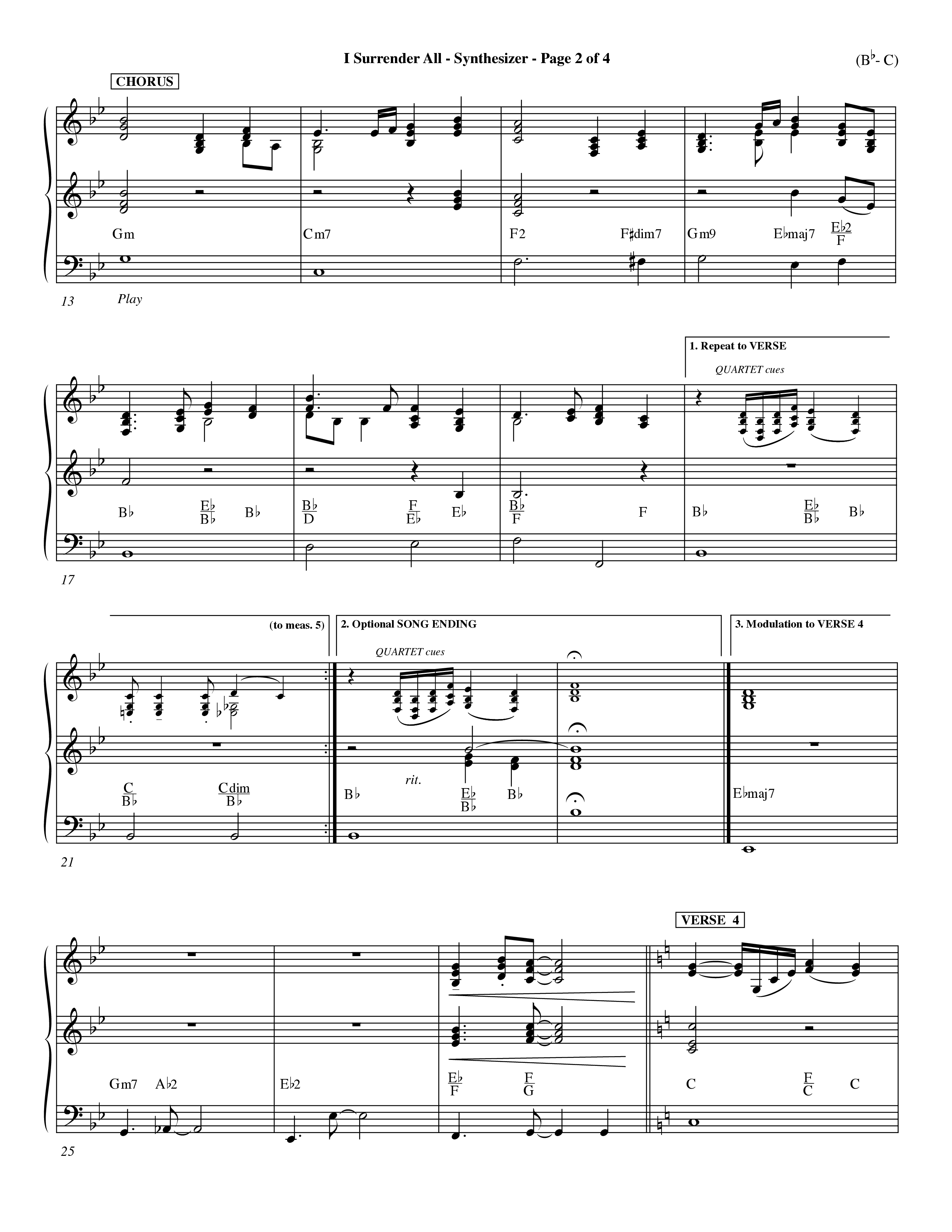 I Surrender All (Choral Anthem SATB) Synth (Word Music Choral / Arr. Travis Cottrell / Orch. Dave Williamson / Orch. Rob Thomas)