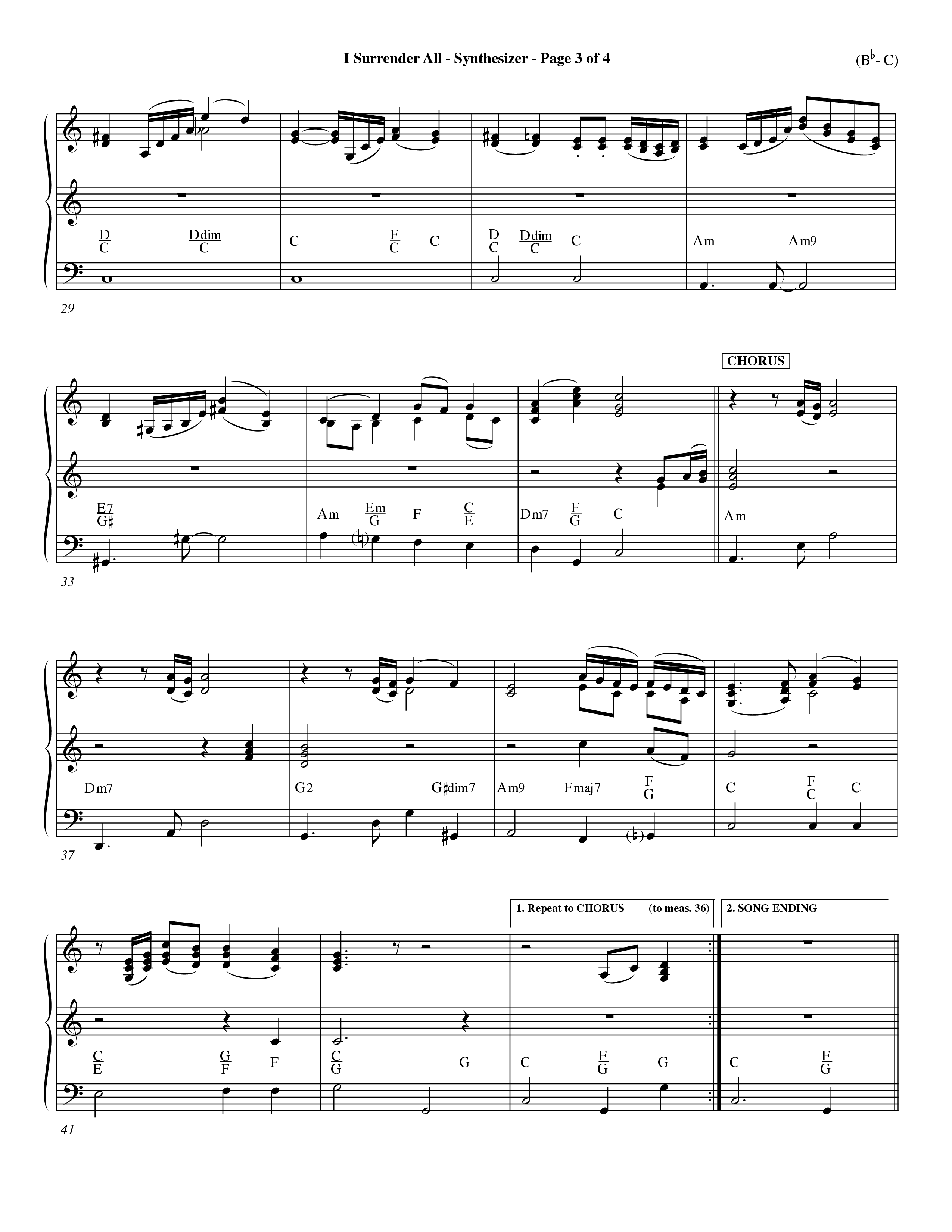 I Surrender All (Choral Anthem SATB) Synth (Word Music Choral / Arr. Travis Cottrell / Orch. Dave Williamson / Orch. Rob Thomas)
