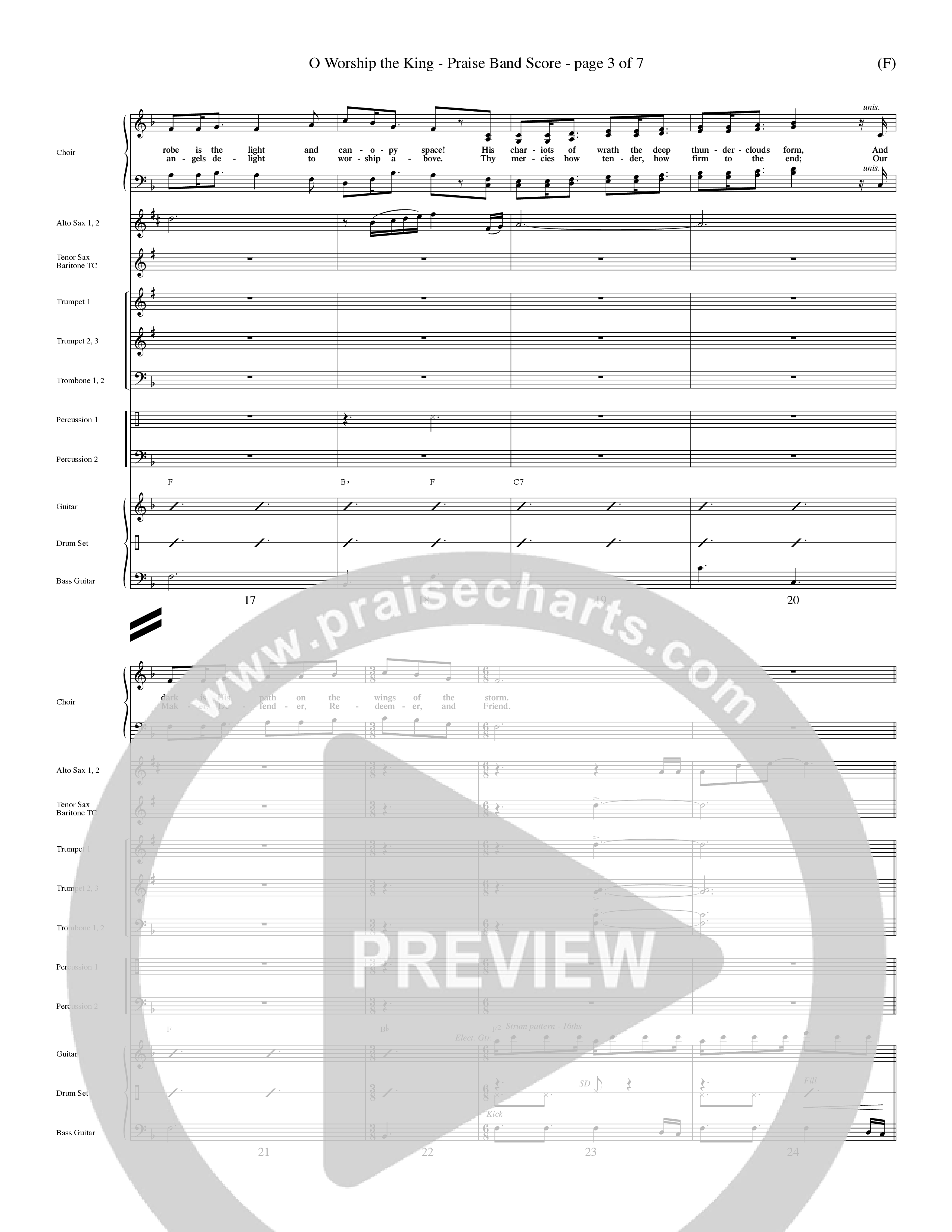 O Worship The King (Choral Anthem SATB) Conductor's Score (Word Music Choral / Arr. Chris Tomlin)