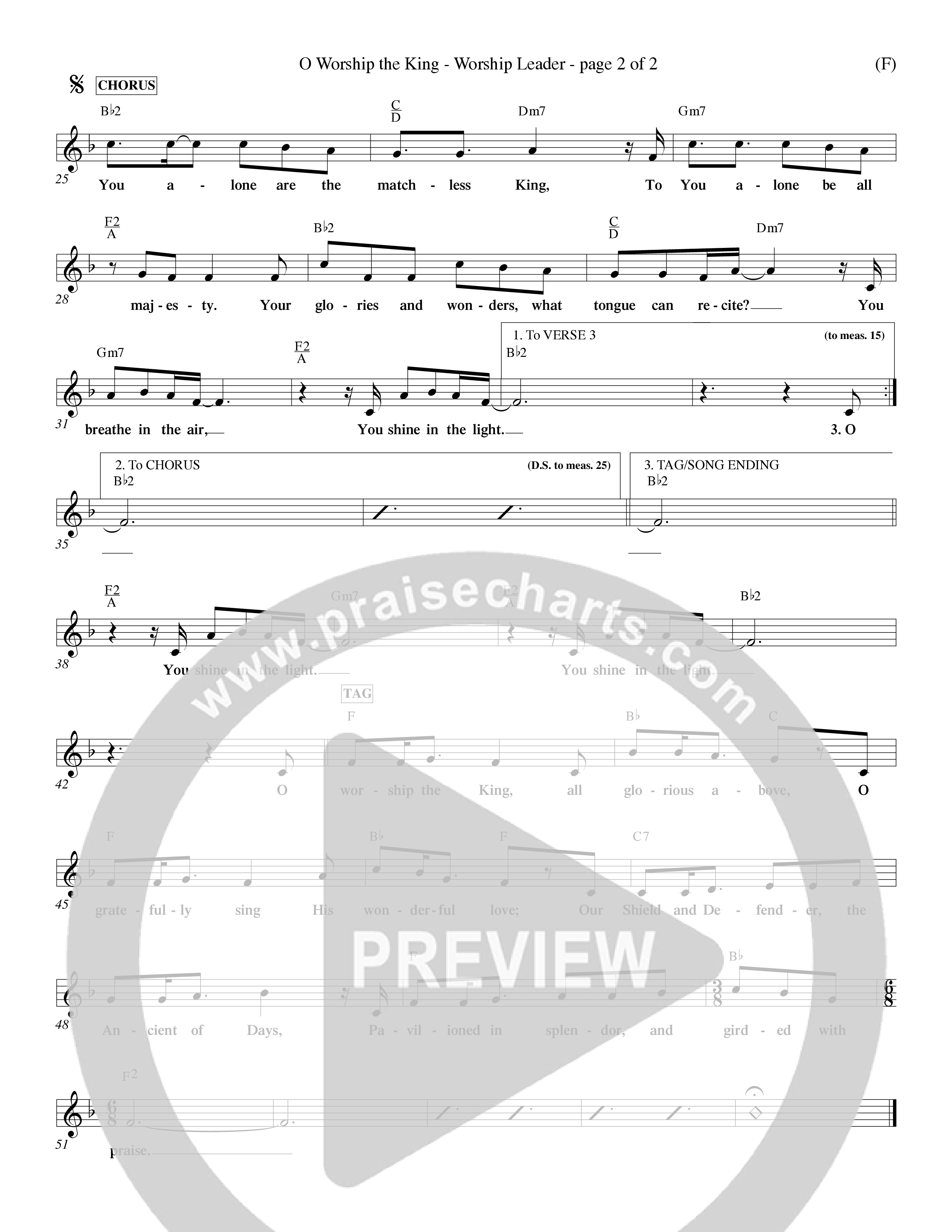 O Worship The King (Choral Anthem SATB) Rhythm Pack (Word Music Choral / Arr. Chris Tomlin)
