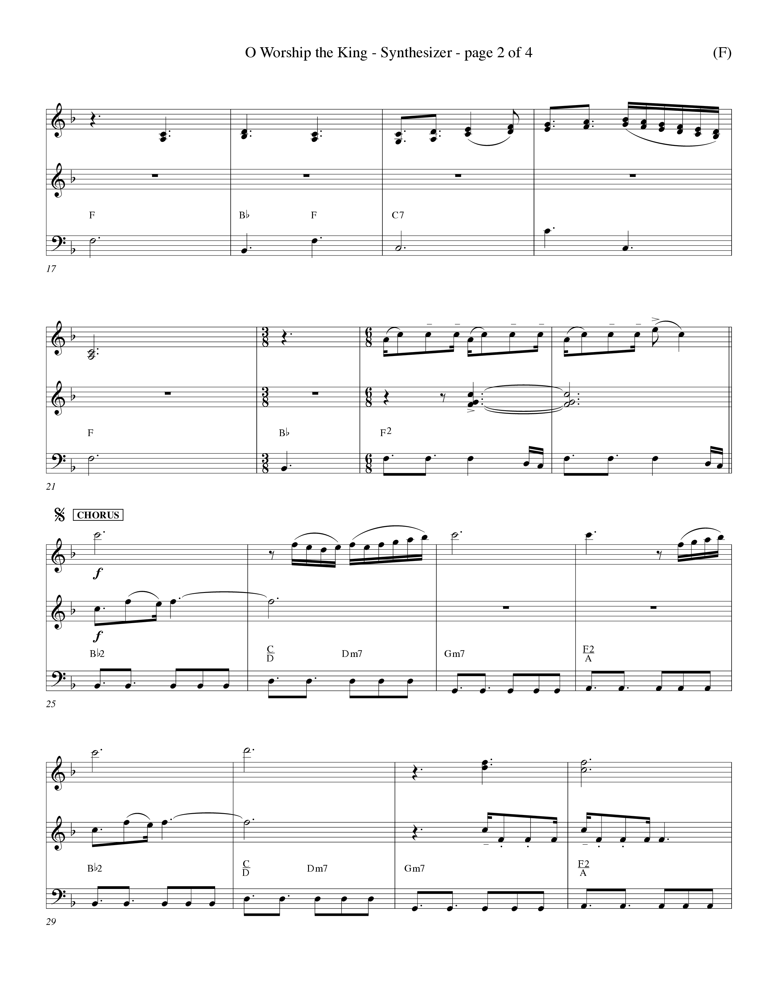 O Worship The King (Choral Anthem SATB) Synth (Word Music Choral / Arr. Chris Tomlin)