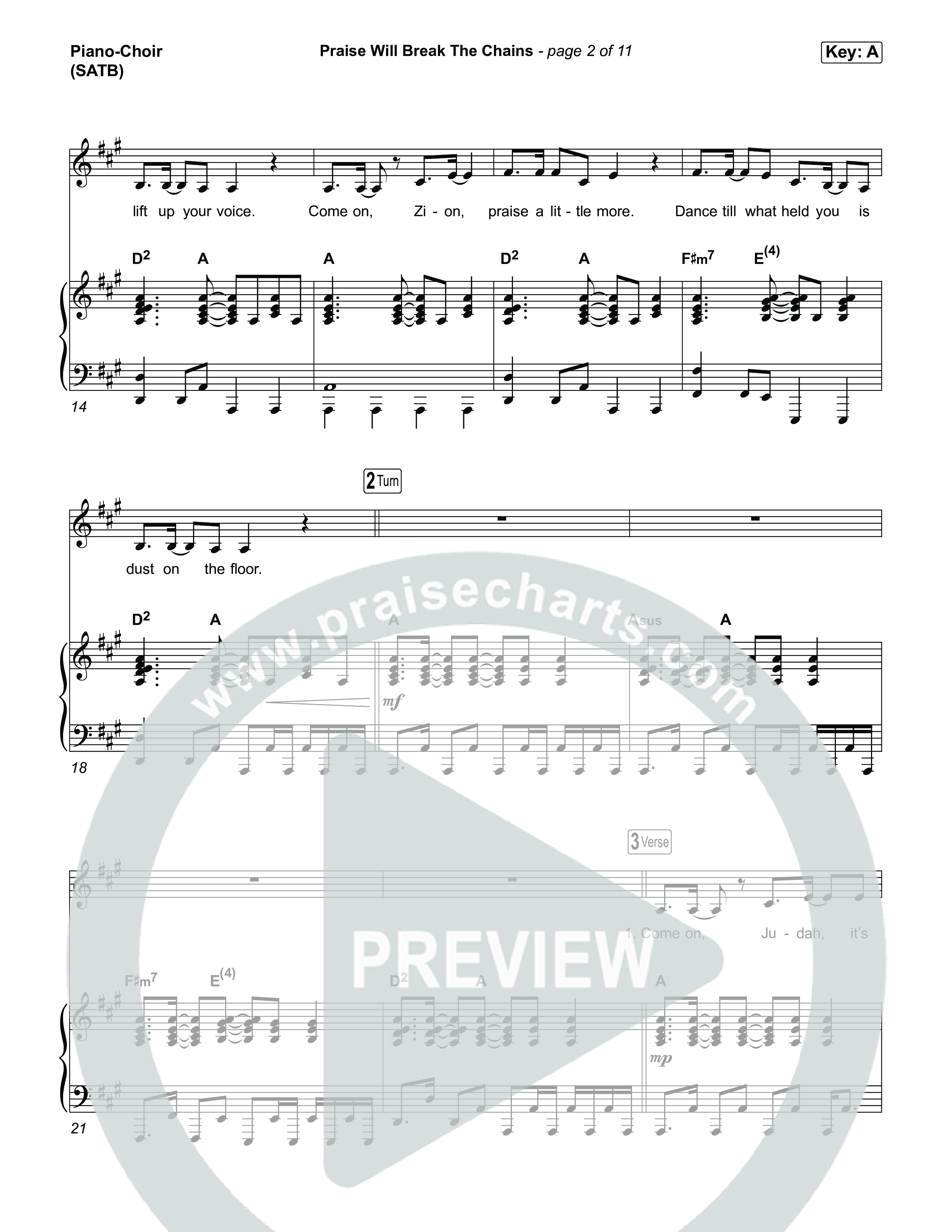 Praise Will Break The Chains Piano/Vocal Pack (Calvary Worship Live / Courtney Raley)