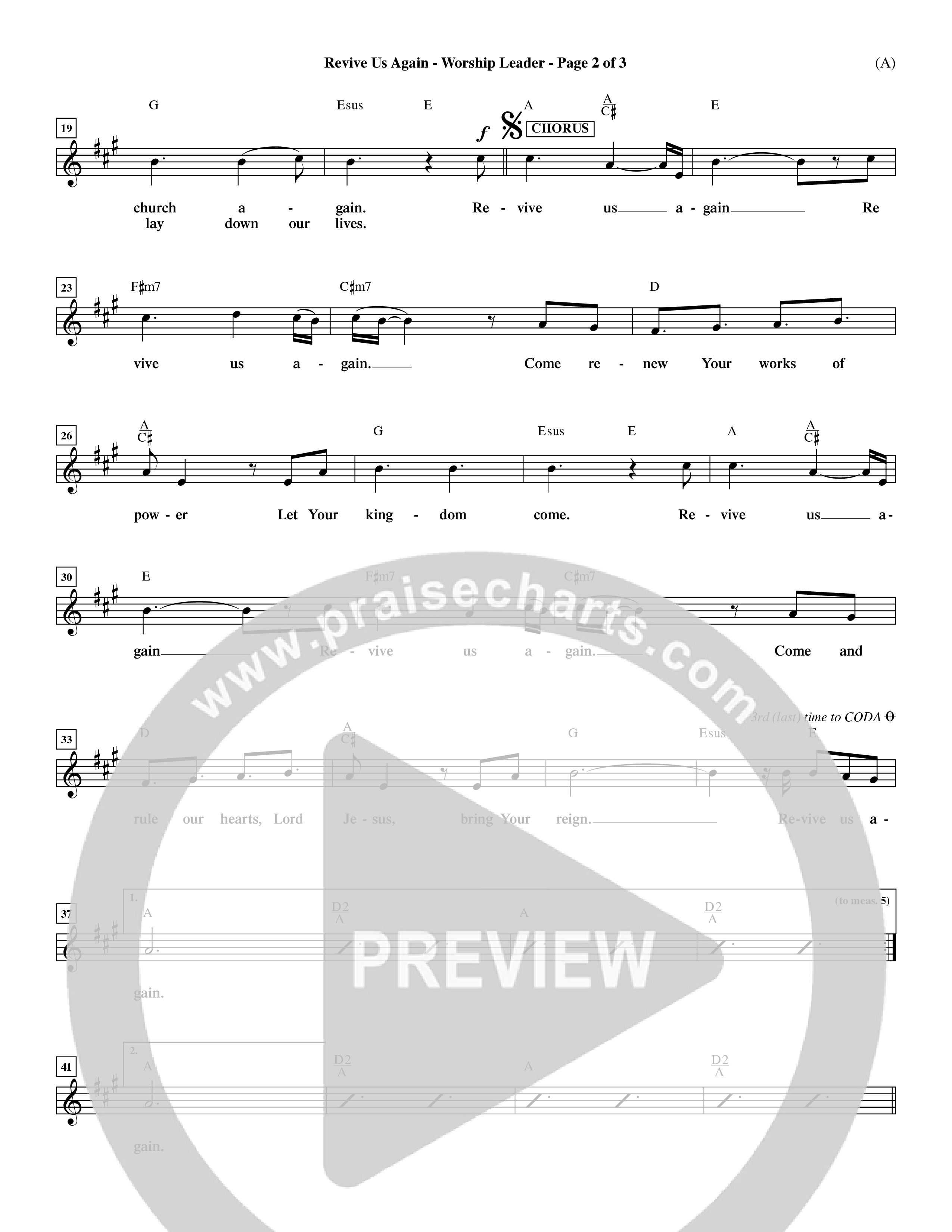 Revive Us Again (Choral Anthem SATB) Rhythm Pack (Word Music Choral / Orch. Dave Williamson)