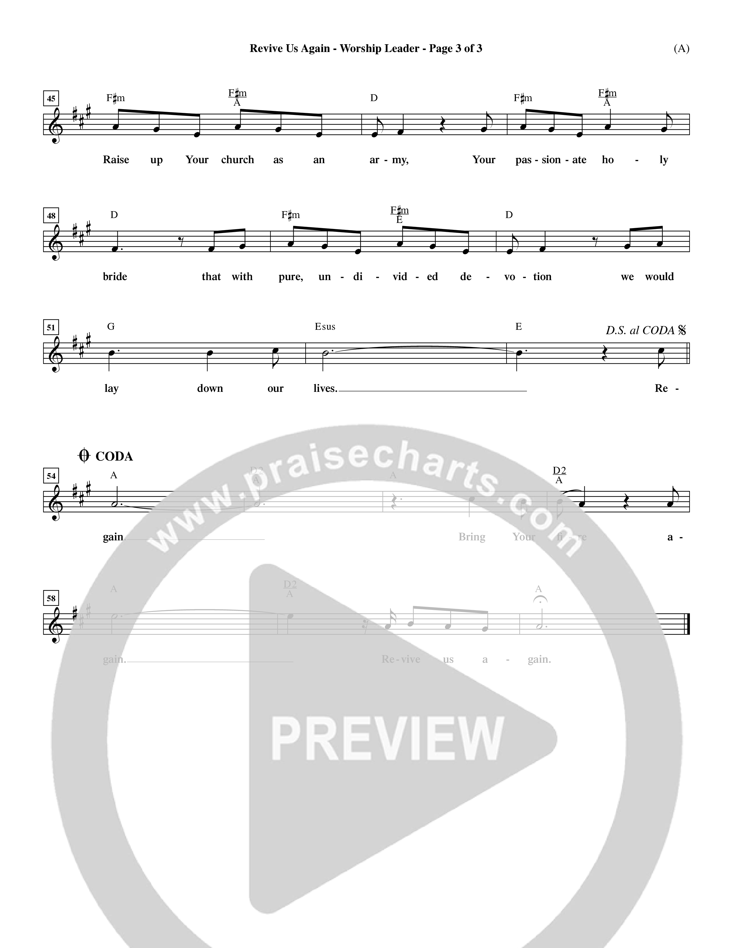 Revive Us Again (Choral Anthem SATB) Rhythm Pack (Word Music Choral / Orch. Dave Williamson)