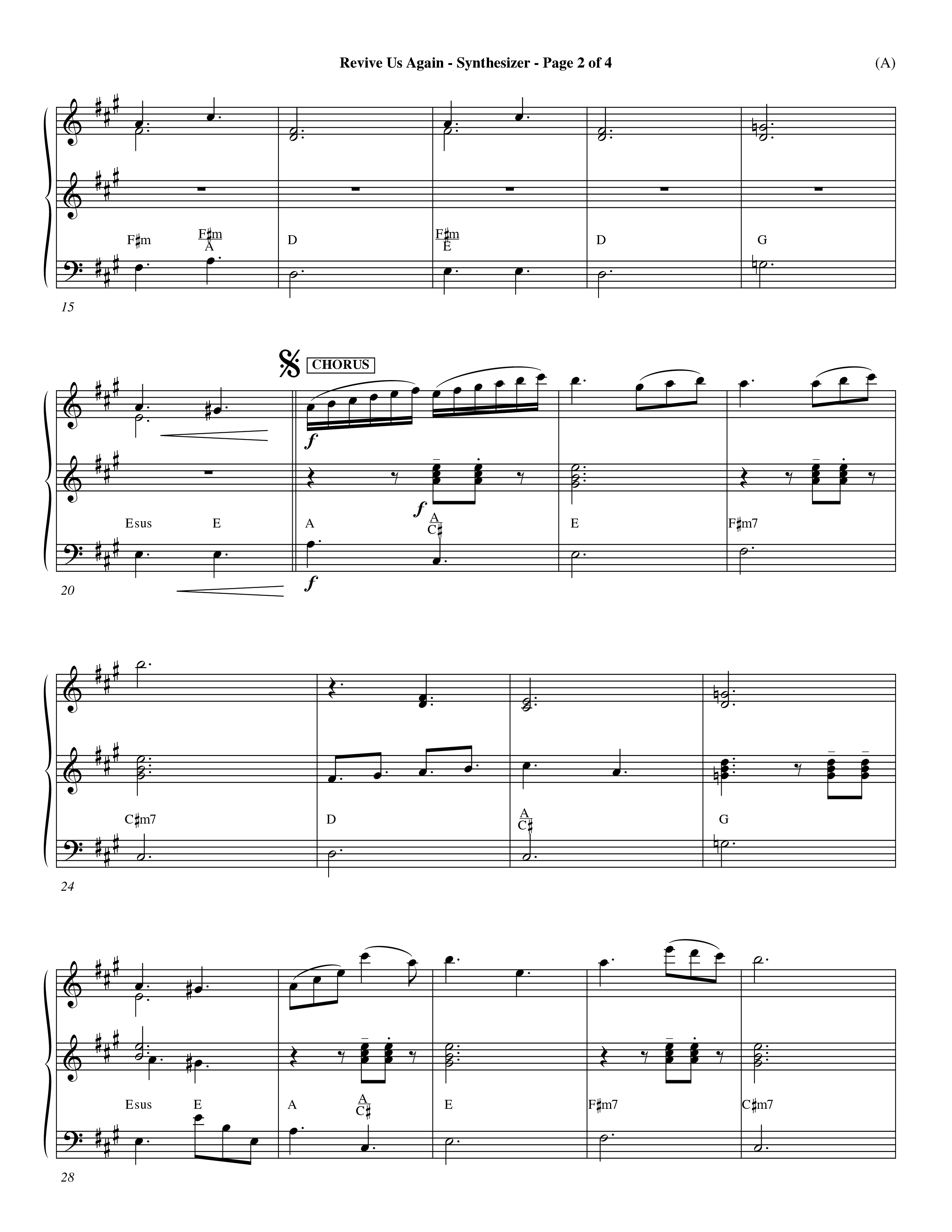 Revive Us Again (Choral Anthem SATB) Synth (Word Music Choral / Orch. Dave Williamson)