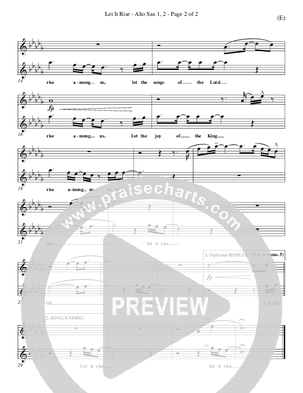 Let It Rise Alto Sax 1/2 (Holland Davis)