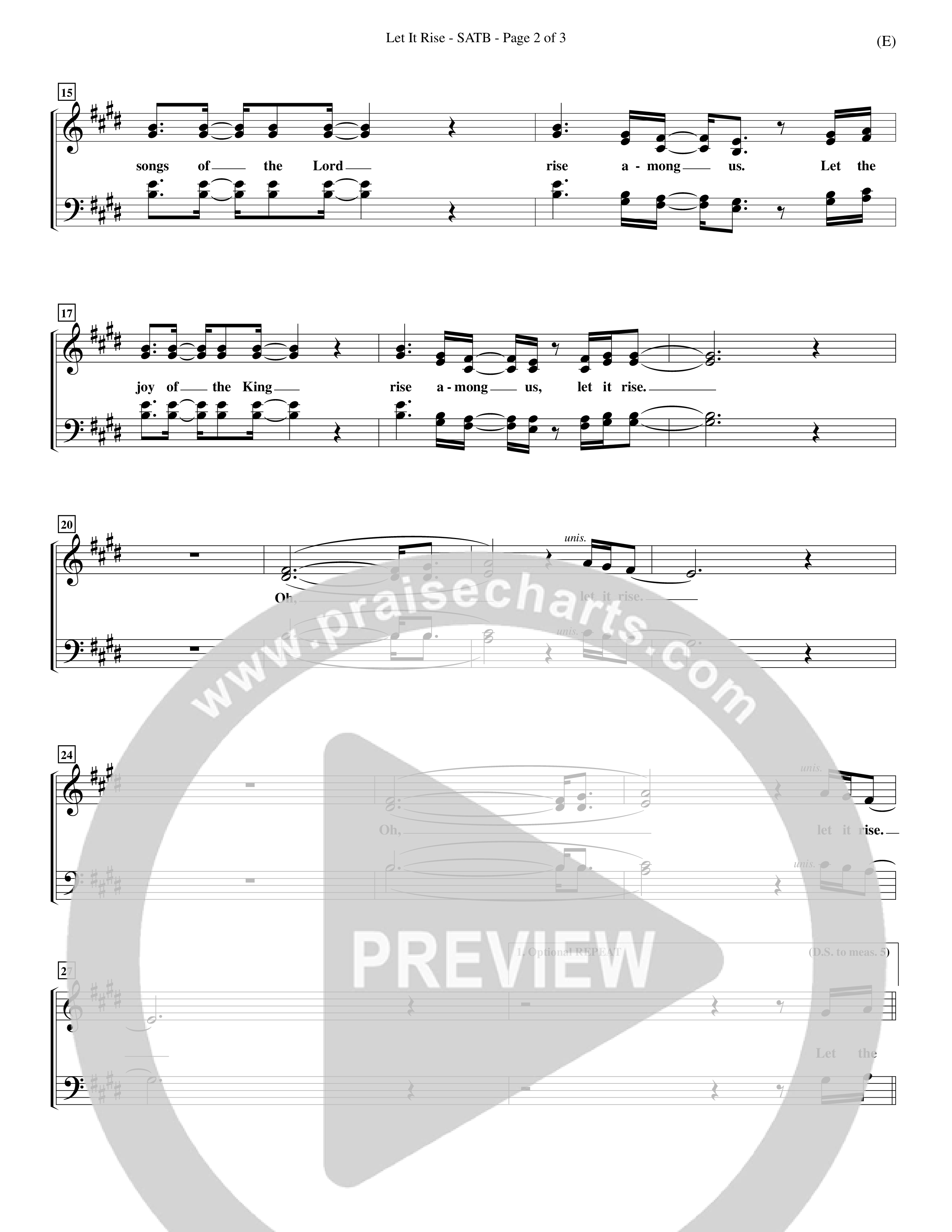 Let It Rise Choir Sheet (SATB) (Holland Davis)
