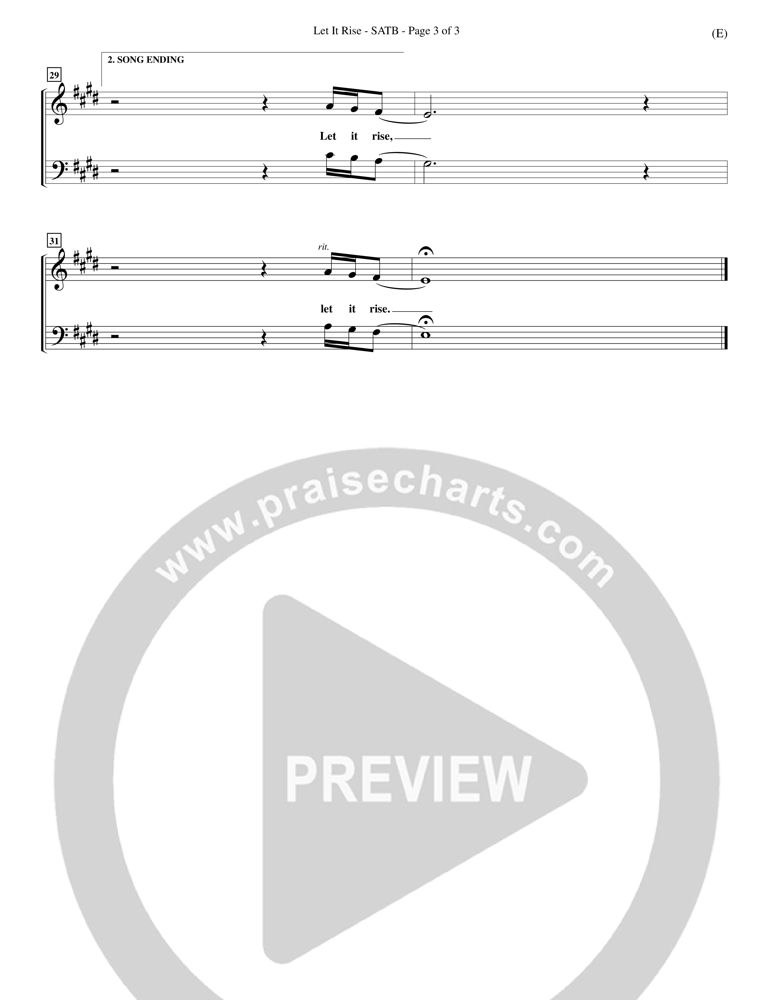 Let It Rise Choir Sheet (SATB) (Holland Davis)