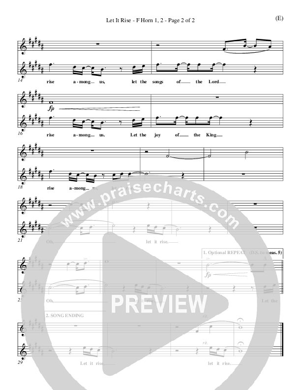 Let It Rise French Horn 1/2 (Holland Davis)