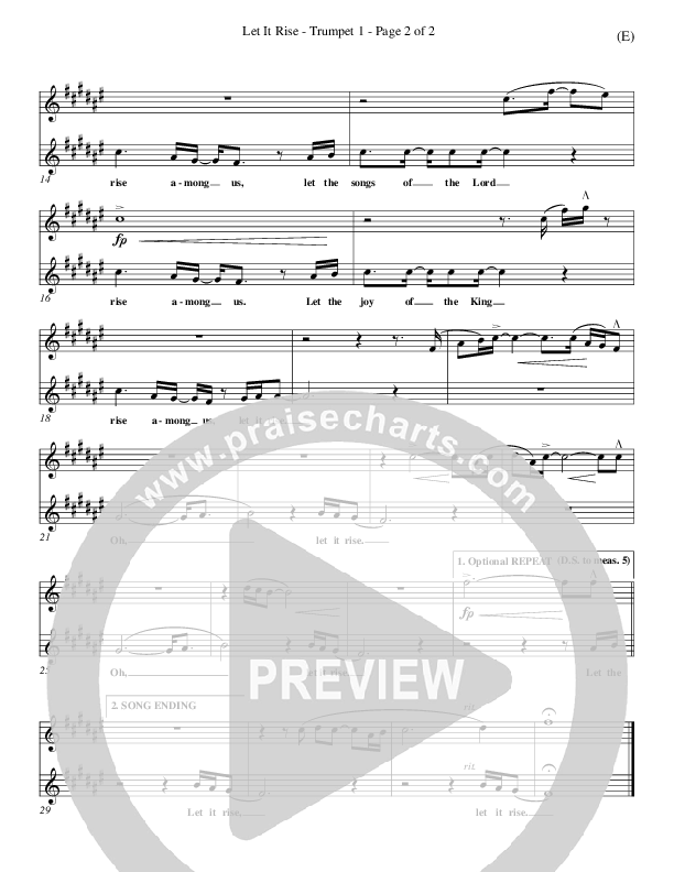 Let It Rise Trumpet 1 (Holland Davis)