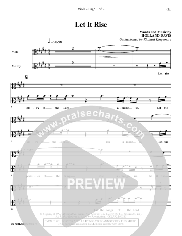 Let It Rise Viola (Holland Davis)