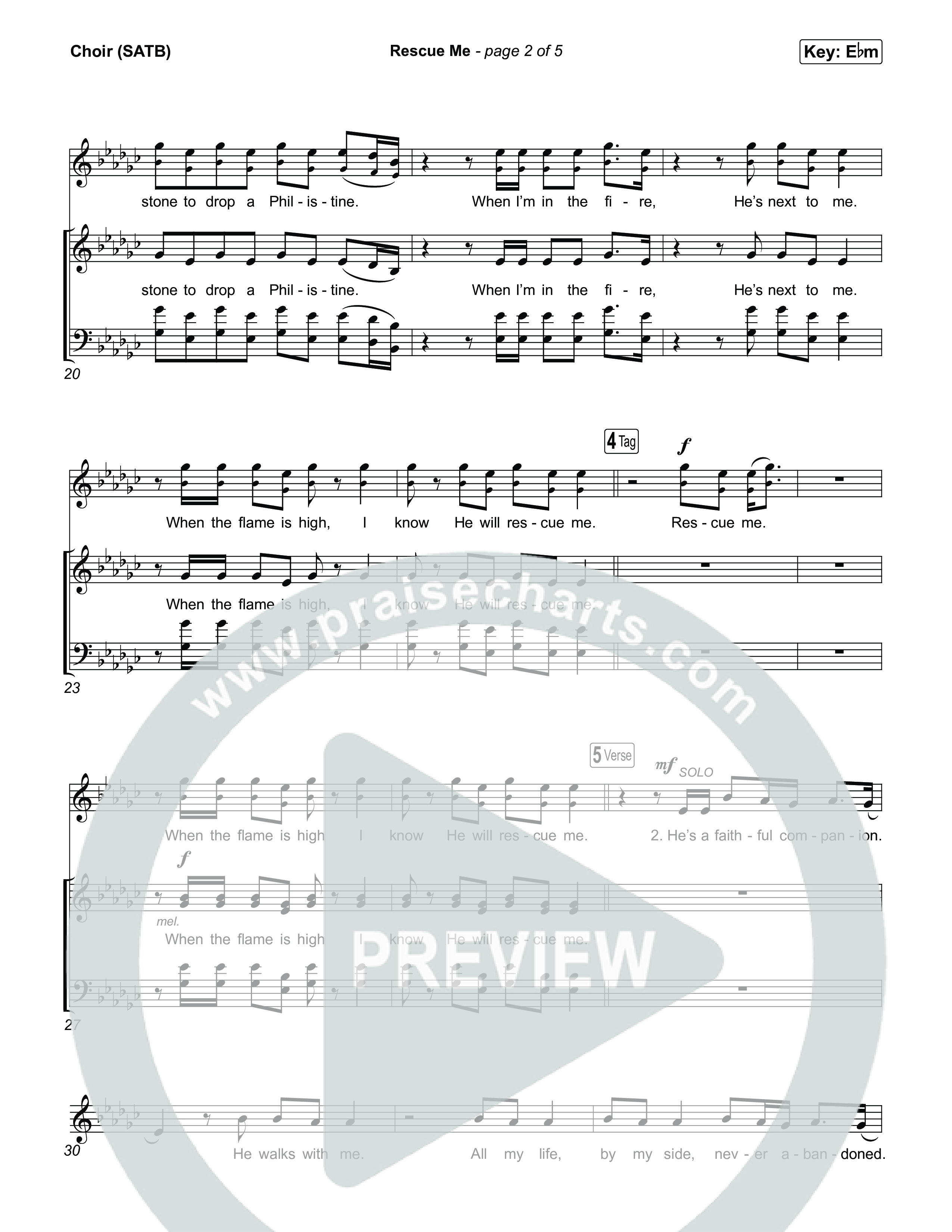 Rescue Me Choir Sheet (SATB) (We The Kingdom)