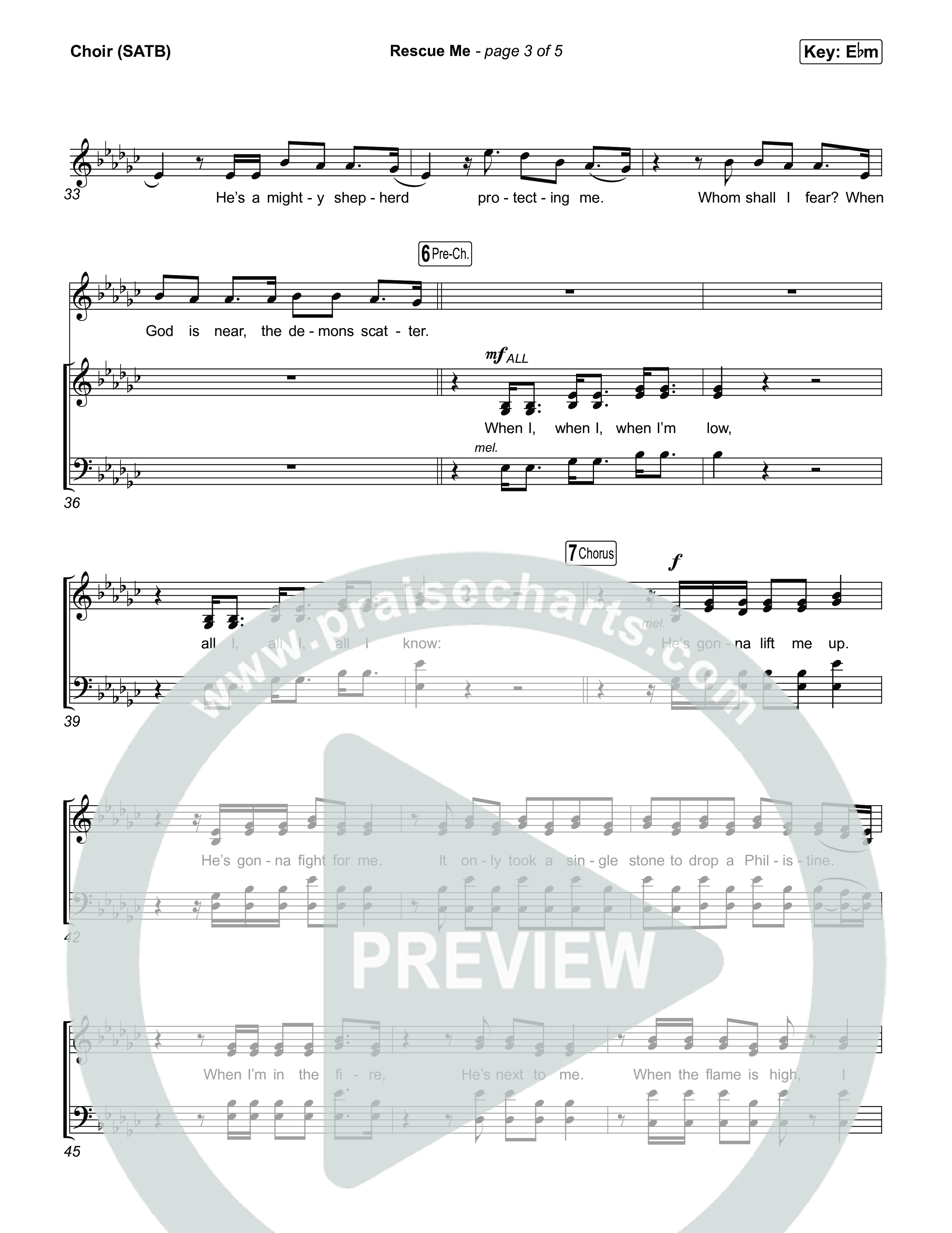 Rescue Me Choir Sheet (SATB) (We The Kingdom)