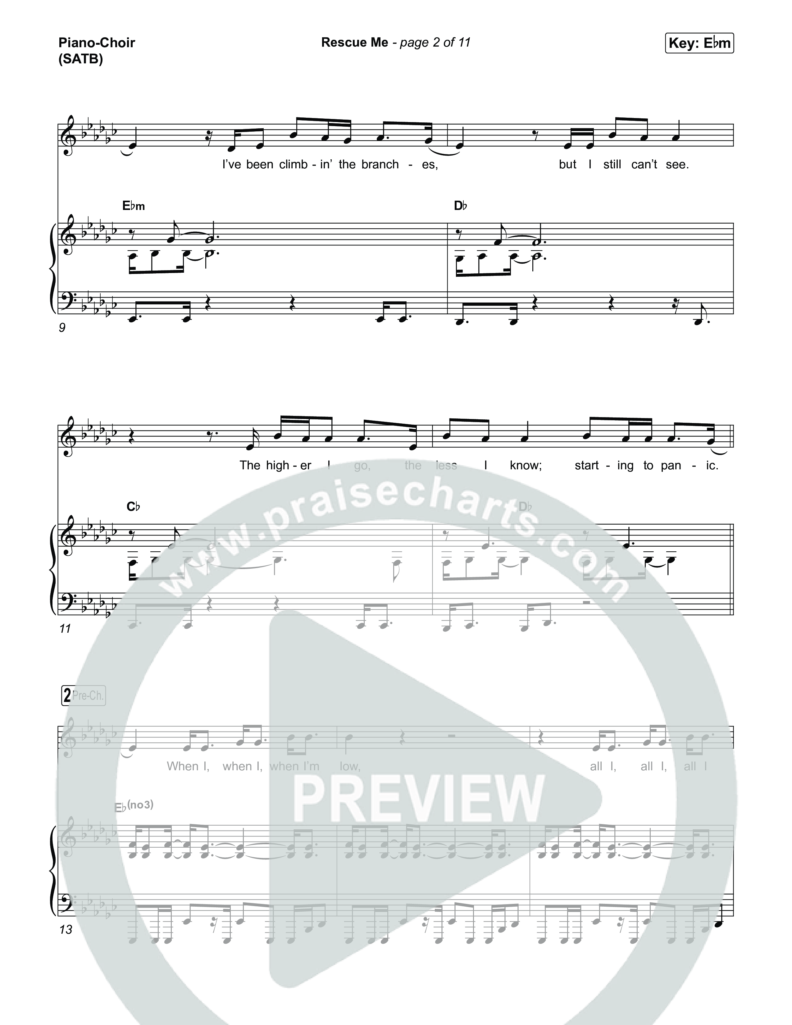 Rescue Me Piano/Vocal Pack (We The Kingdom)