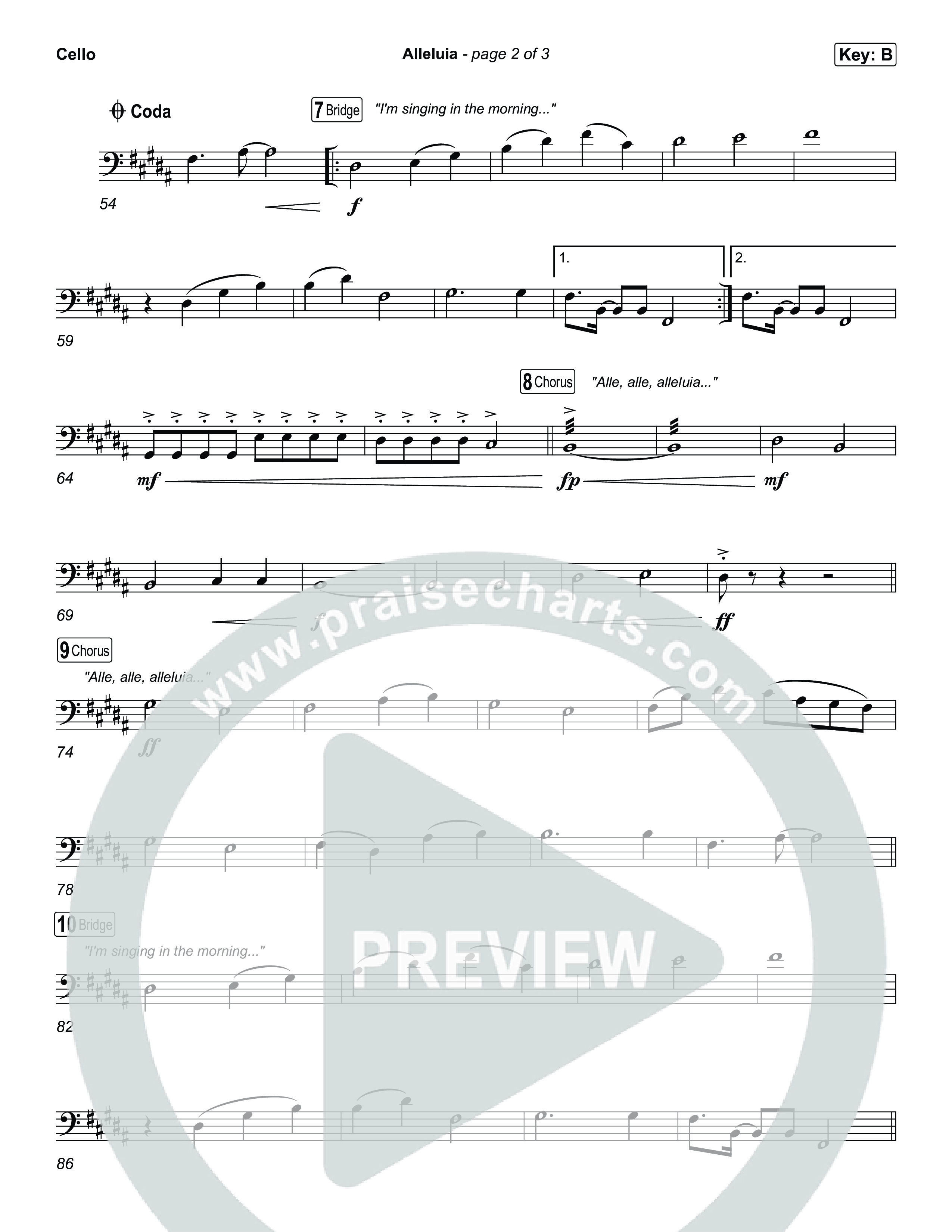 Alleluia Cello (Elevation Worship / Chandler Moore / Chris Brown)