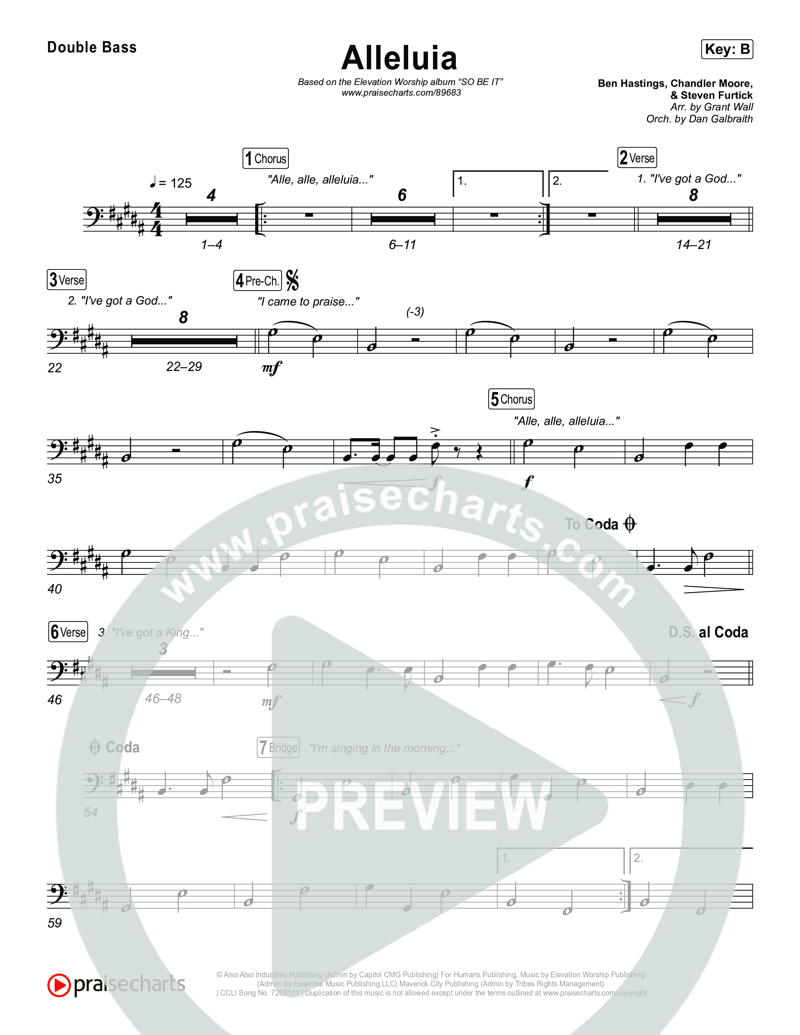 Alleluia String Bass (Elevation Worship / Chandler Moore / Chris Brown)