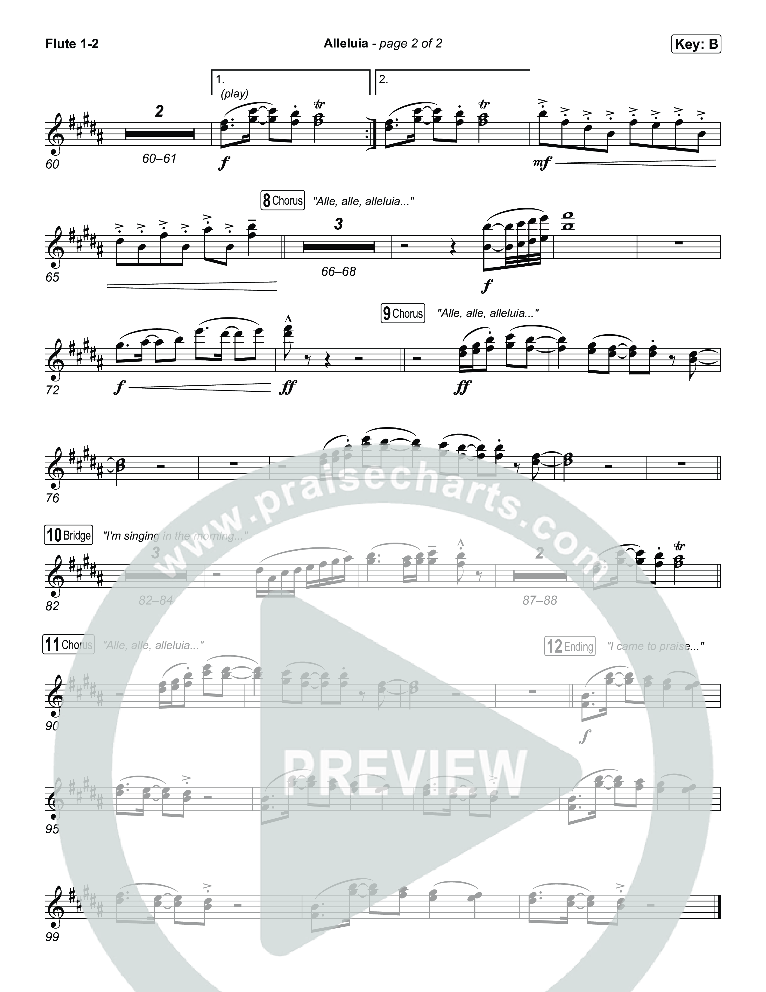 Alleluia Flute 1,2 (Elevation Worship / Chandler Moore / Chris Brown)