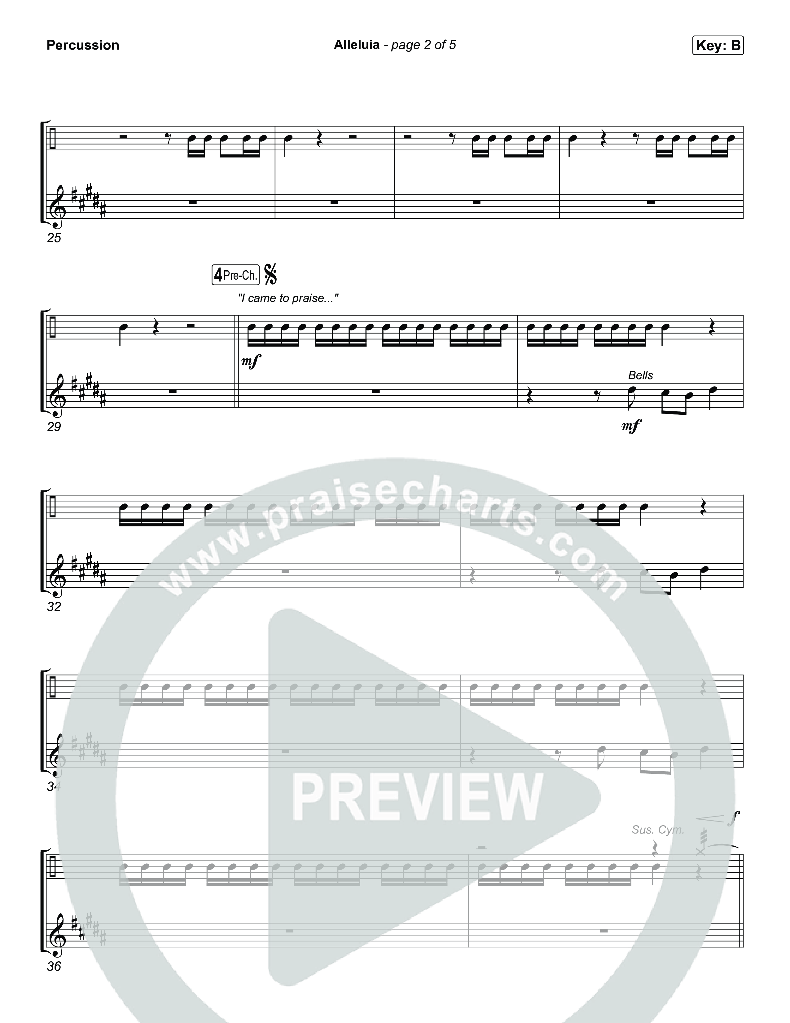 Alleluia Percussion (Elevation Worship / Chandler Moore / Chris Brown)