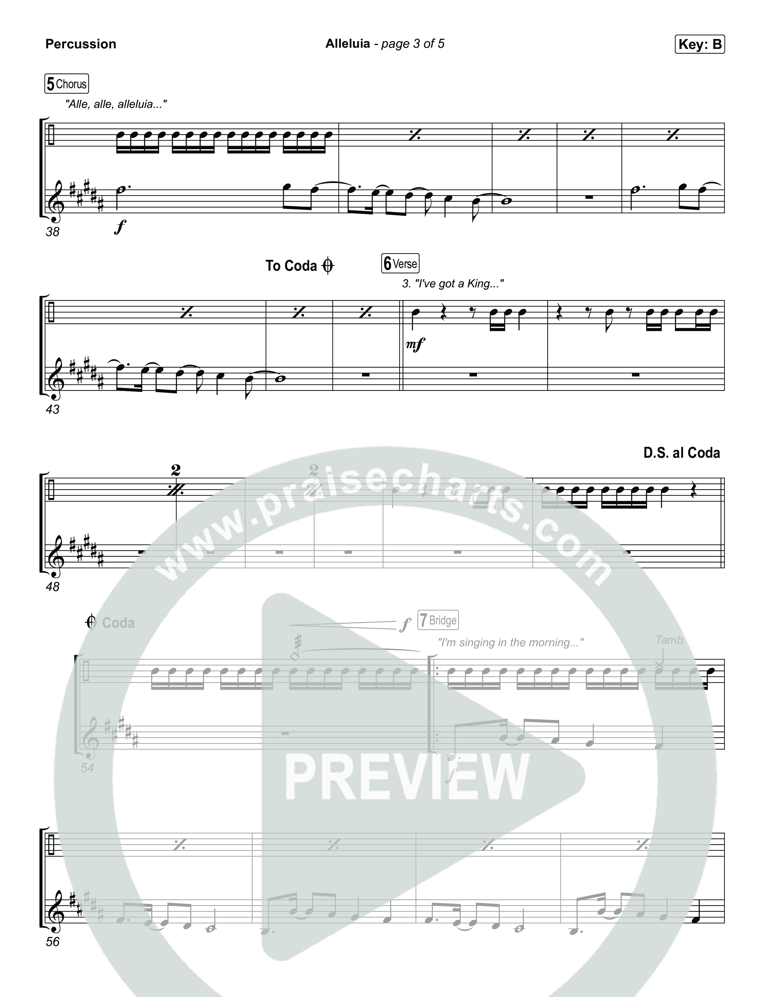 Alleluia Percussion (Elevation Worship / Chandler Moore / Chris Brown)