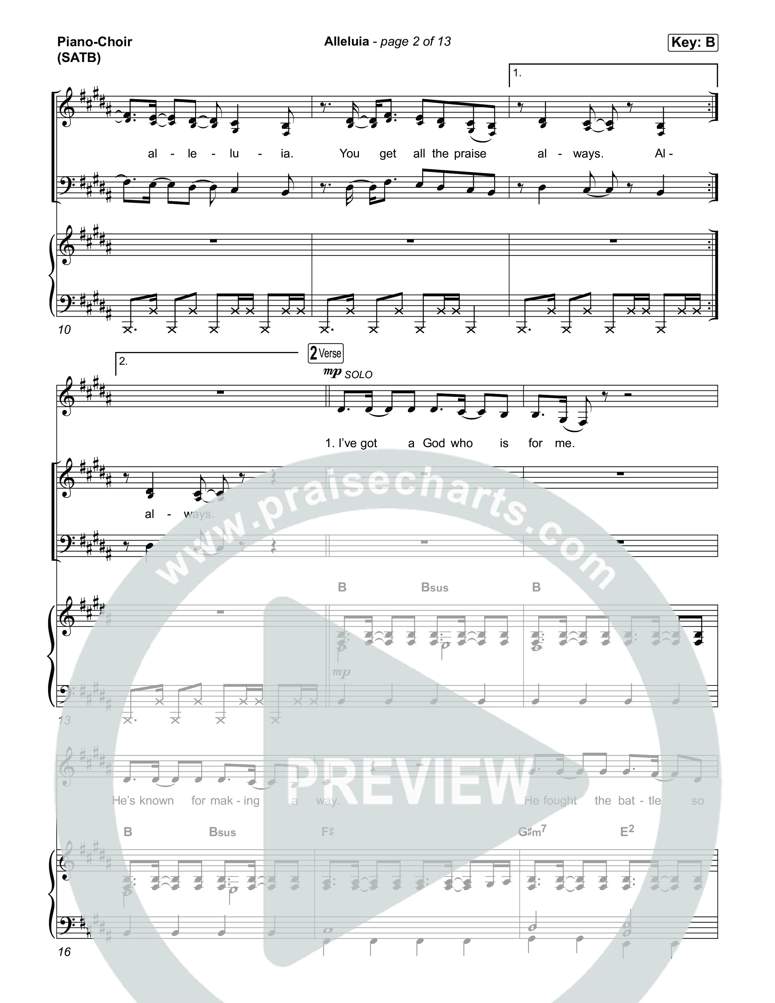 Alleluia Piano/Vocal Pack (Elevation Worship / Chandler Moore / Chris Brown)