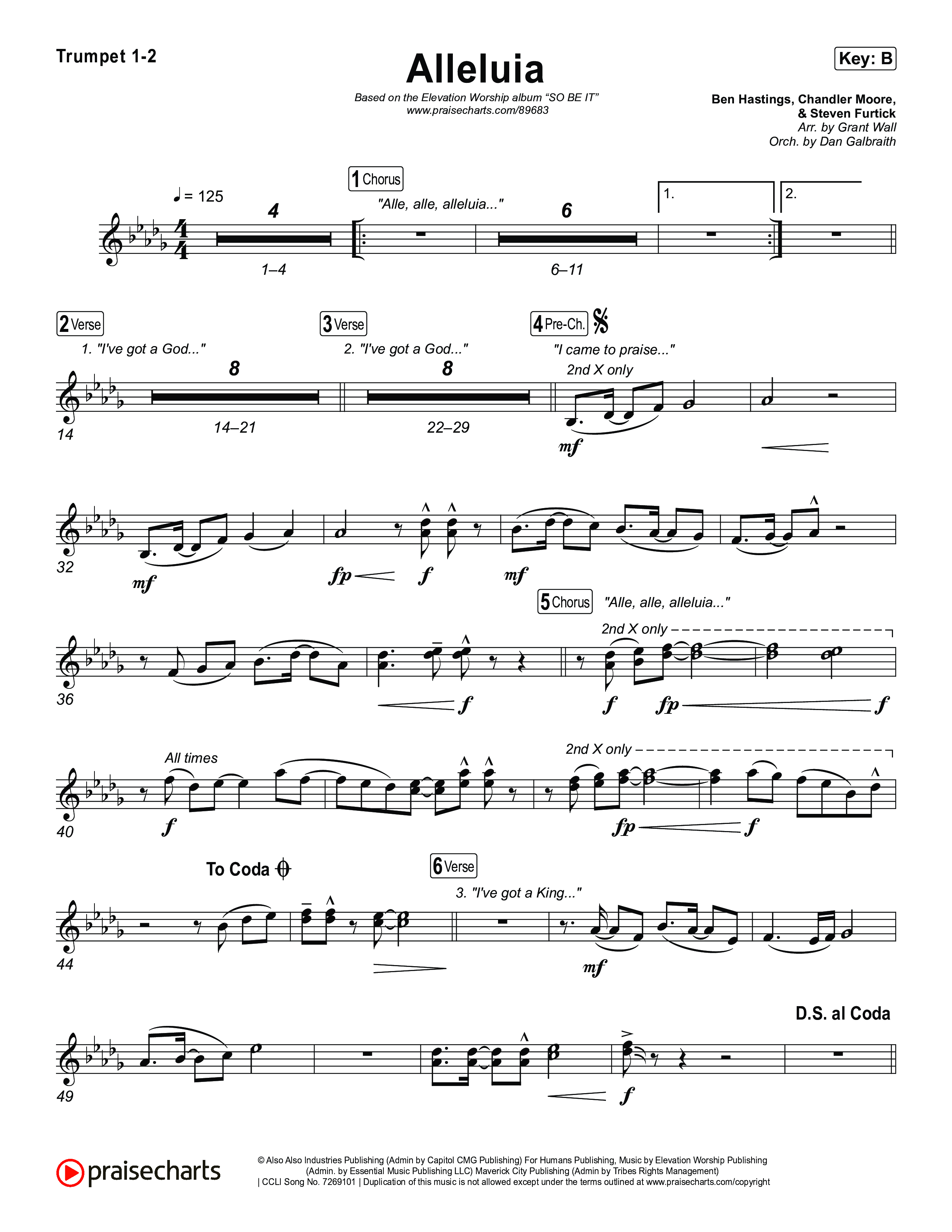 Alleluia Trumpet 1,2 (Elevation Worship / Chandler Moore / Chris Brown)