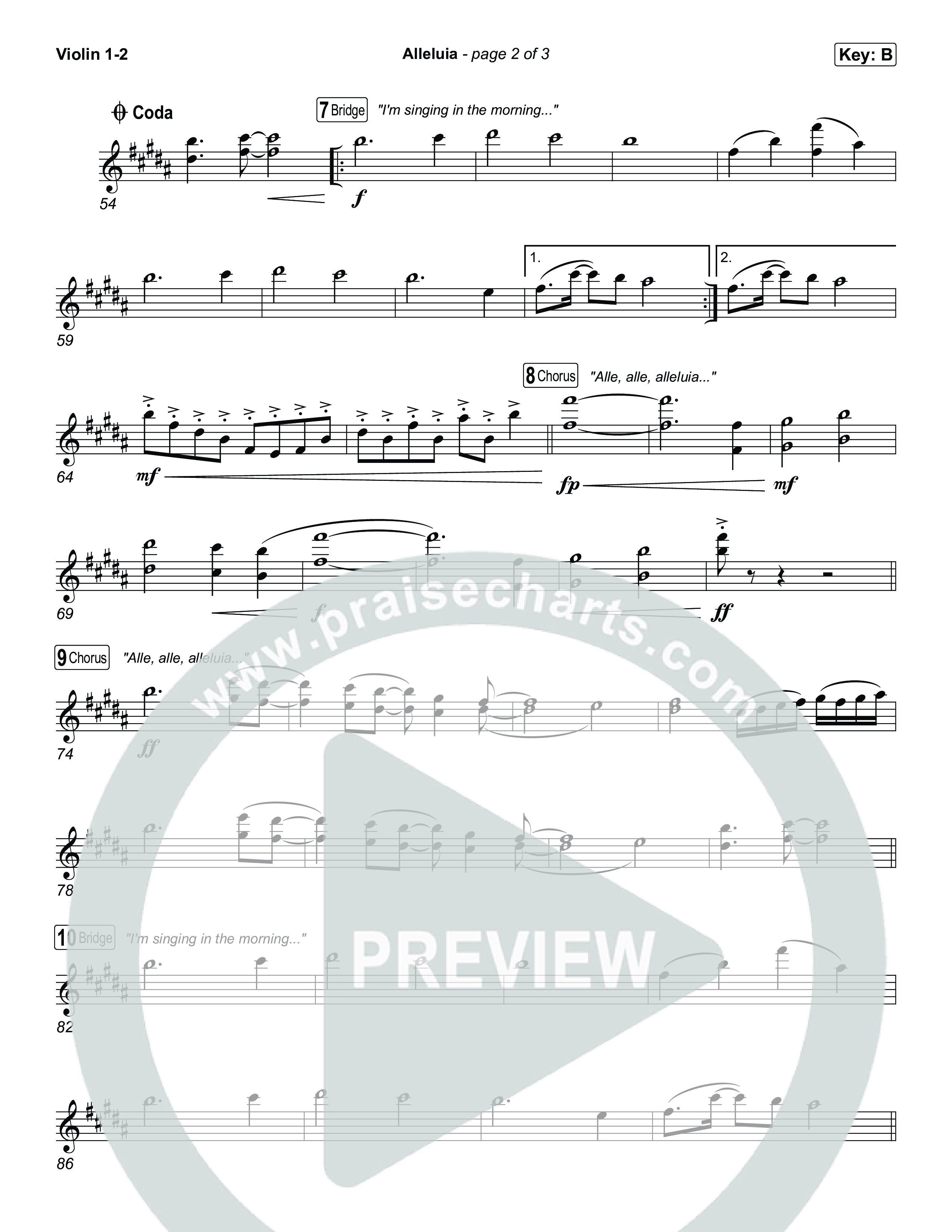 Alleluia Violin 1,2 (Elevation Worship / Chandler Moore / Chris Brown)