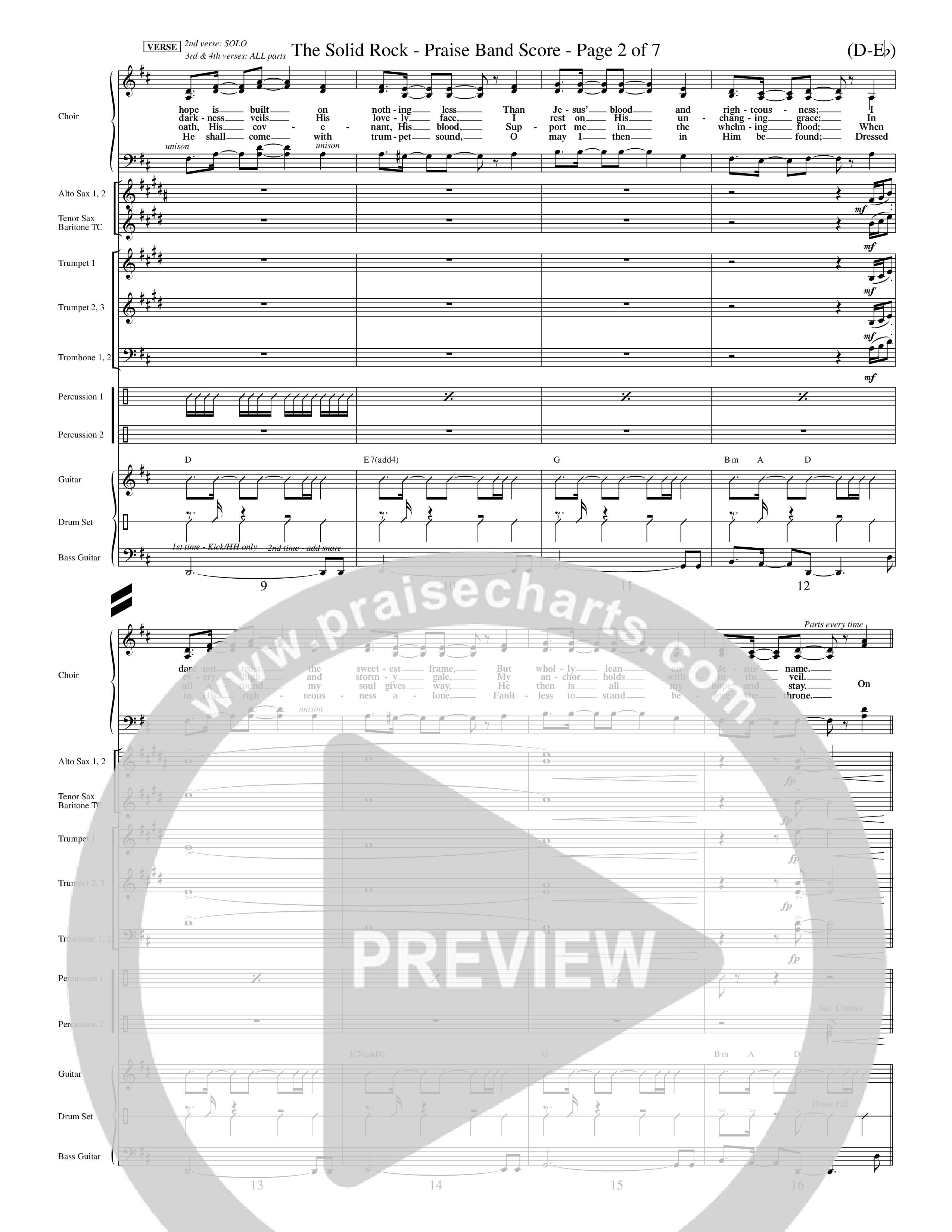 The Solid Rock (Choral Anthem SATB) Conductor's Score (Word Music Choral / Arr. Travis Cottrell / Orch. Dave Williamson / Orch. Michael Lawrence)