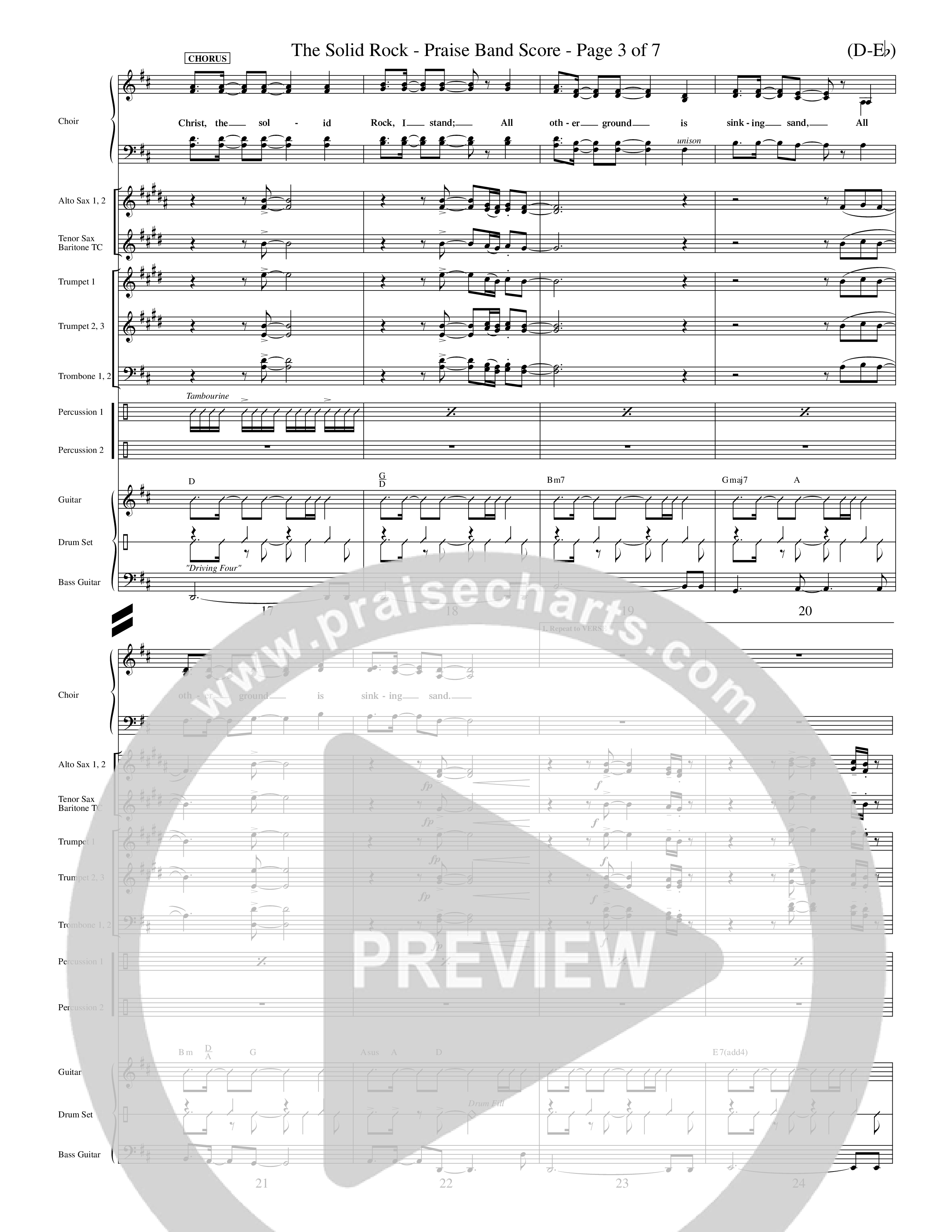 The Solid Rock (Choral Anthem SATB) Conductor's Score (Word Music Choral / Arr. Travis Cottrell / Orch. Dave Williamson / Orch. Michael Lawrence)