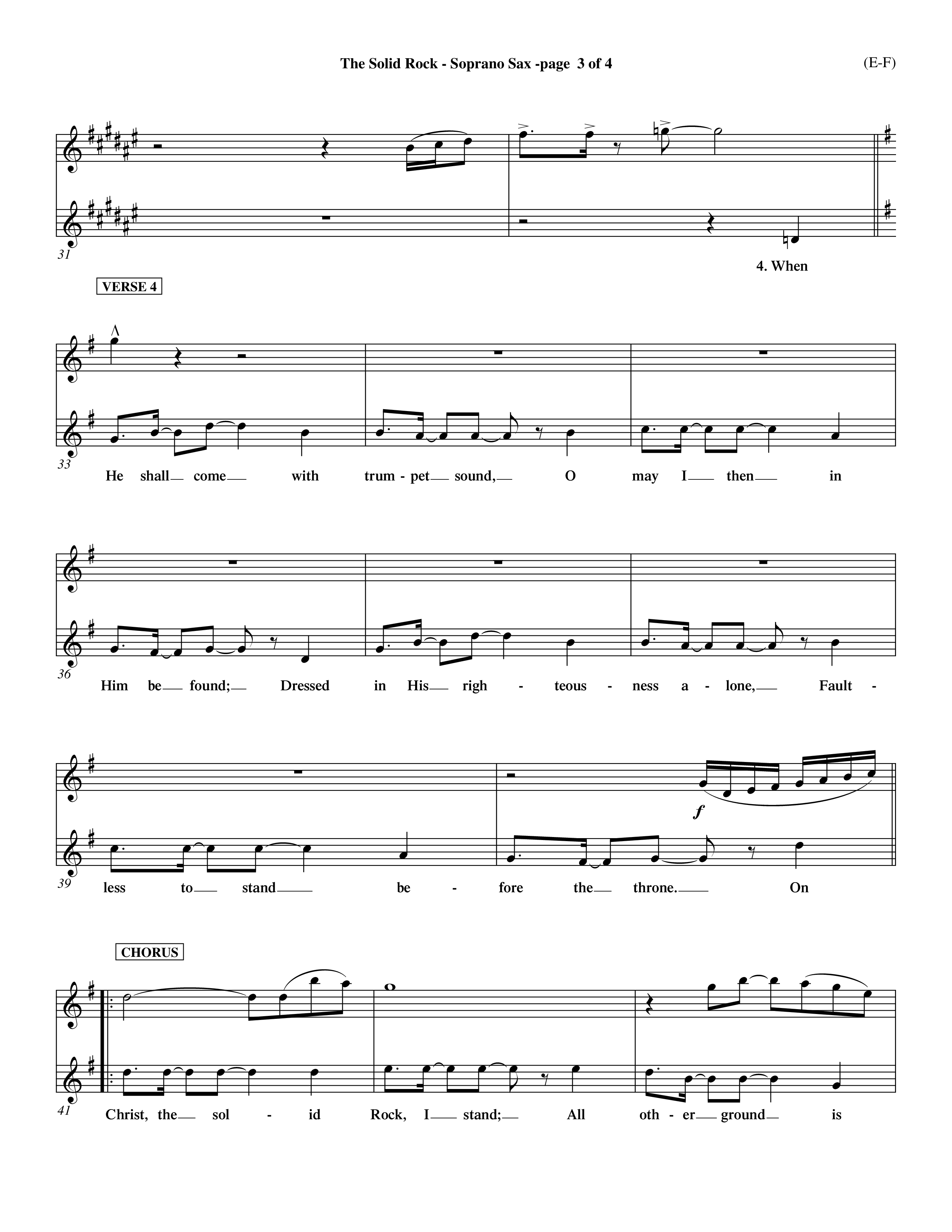 The Solid Rock (Choral Anthem SATB) Saxophone (Word Music Choral / Arr. Travis Cottrell / Orch. Dave Williamson / Orch. Michael Lawrence)