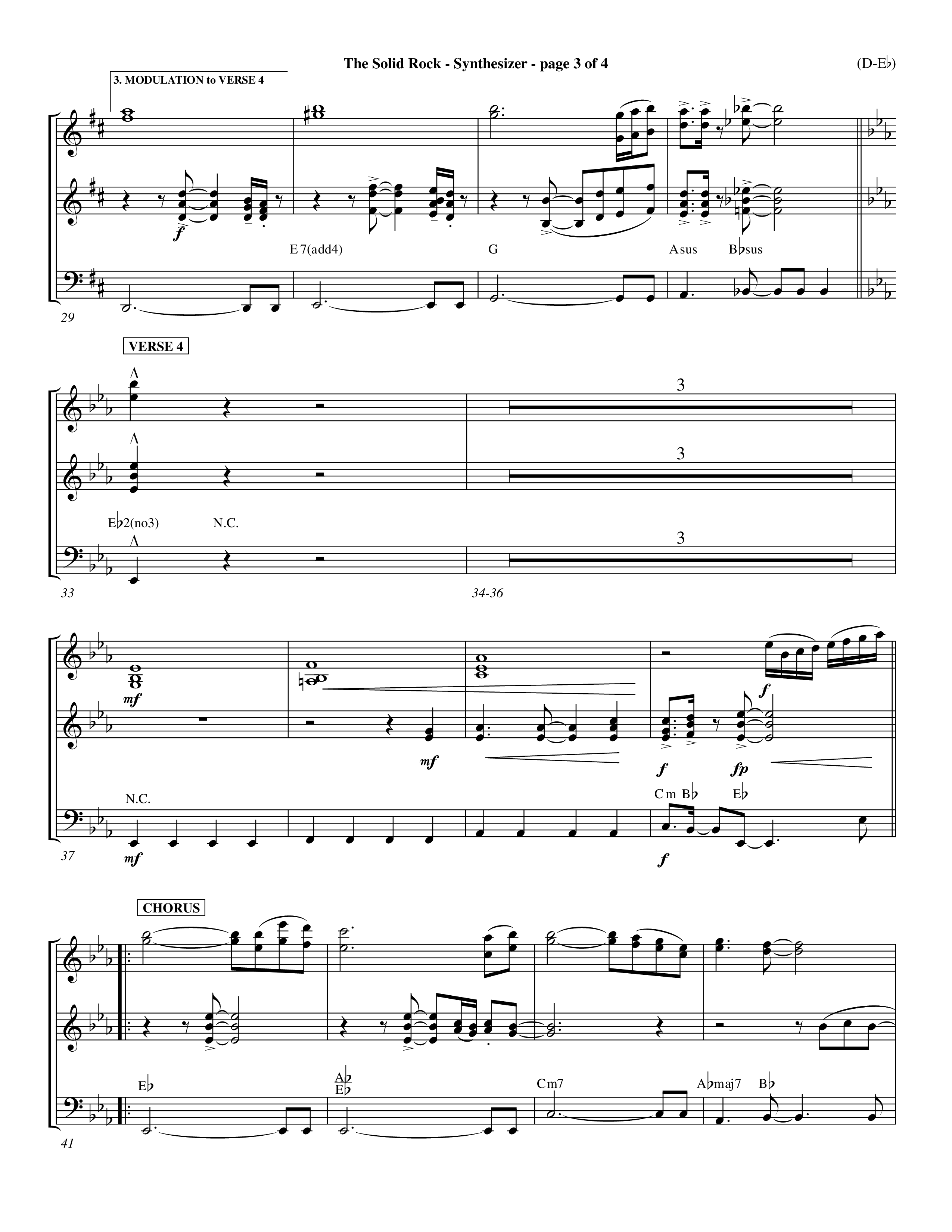 The Solid Rock (Choral Anthem SATB) Synth (Word Music Choral / Arr. Travis Cottrell / Orch. Dave Williamson / Orch. Michael Lawrence)