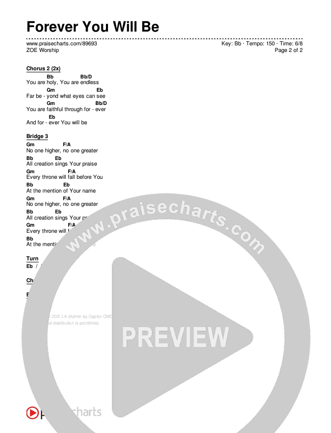 Forever You Will Be Chords & Lyrics (ZOE Worship)
